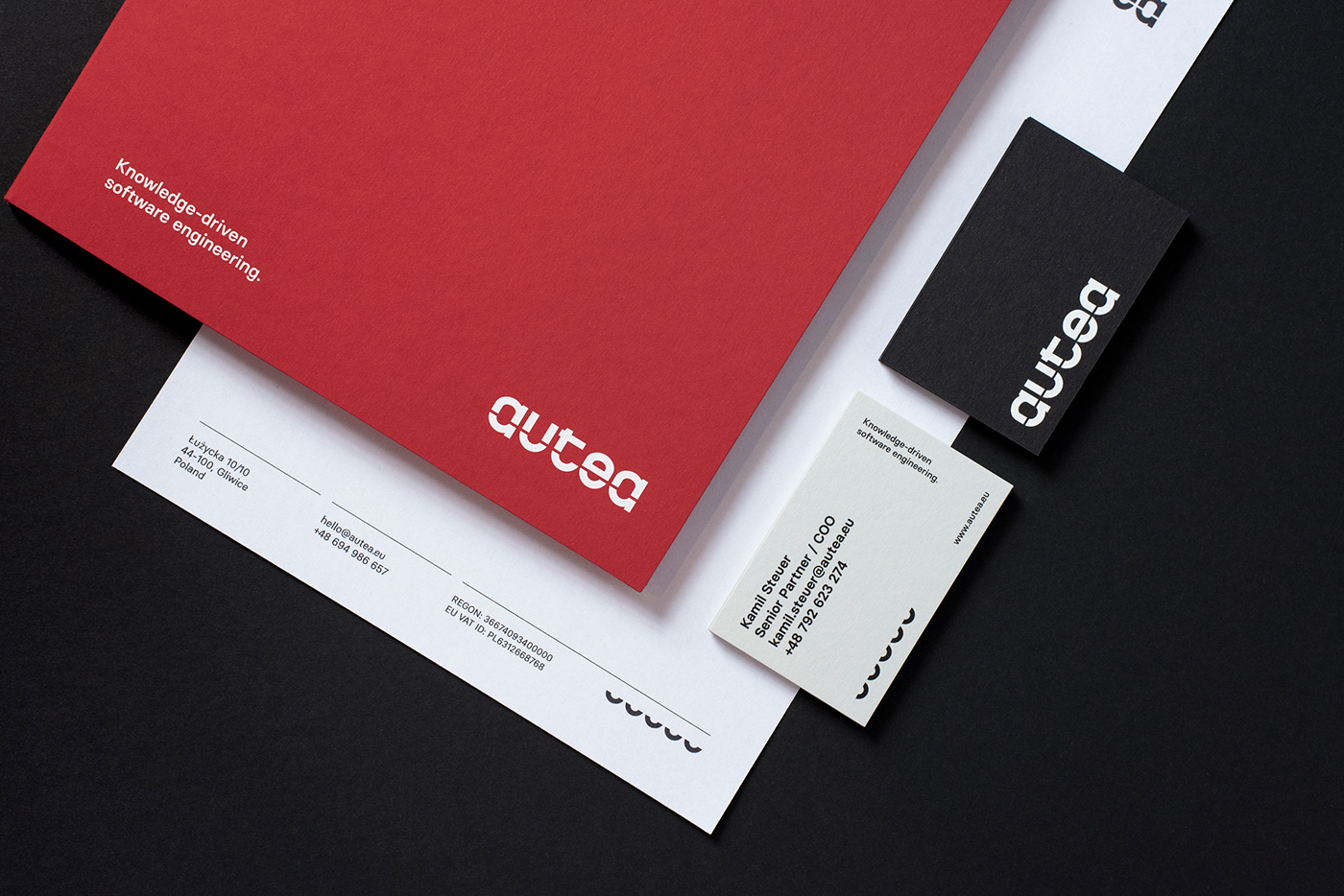 branding  poland minimal simple software logo print red typography  