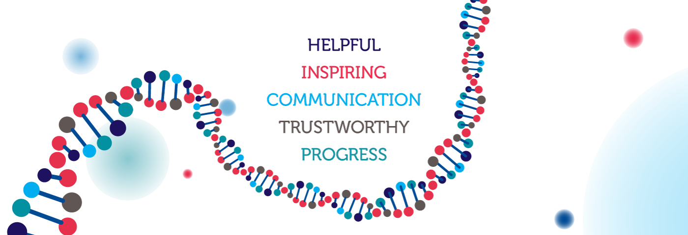 DNA – showing how the vision and values are built into our everyday life. They are part of everything we do from the small to the big. And make us who we are.