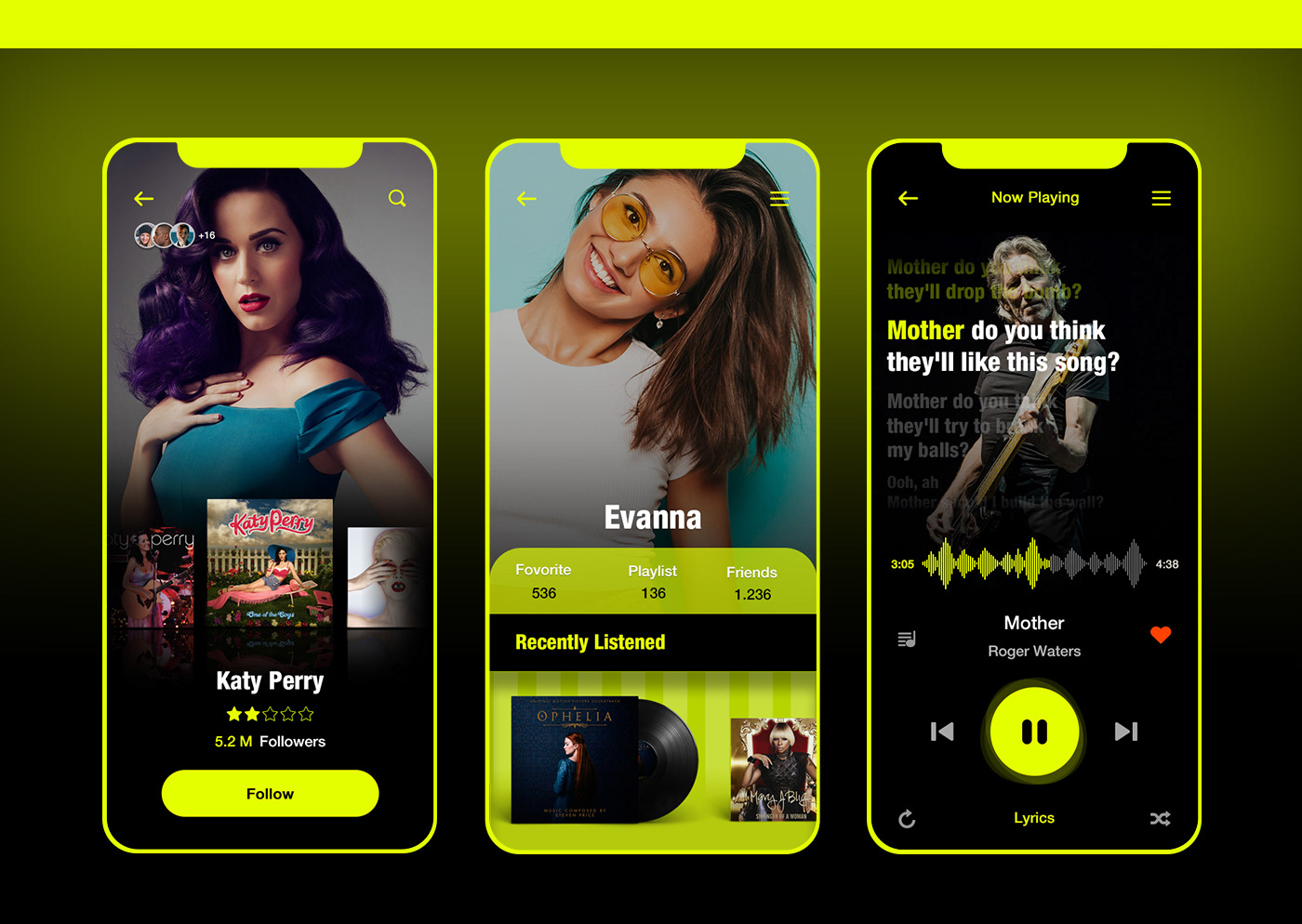 ios mobile Music Player iphone Mobile app ui design UI/UX user interface UX design product design 