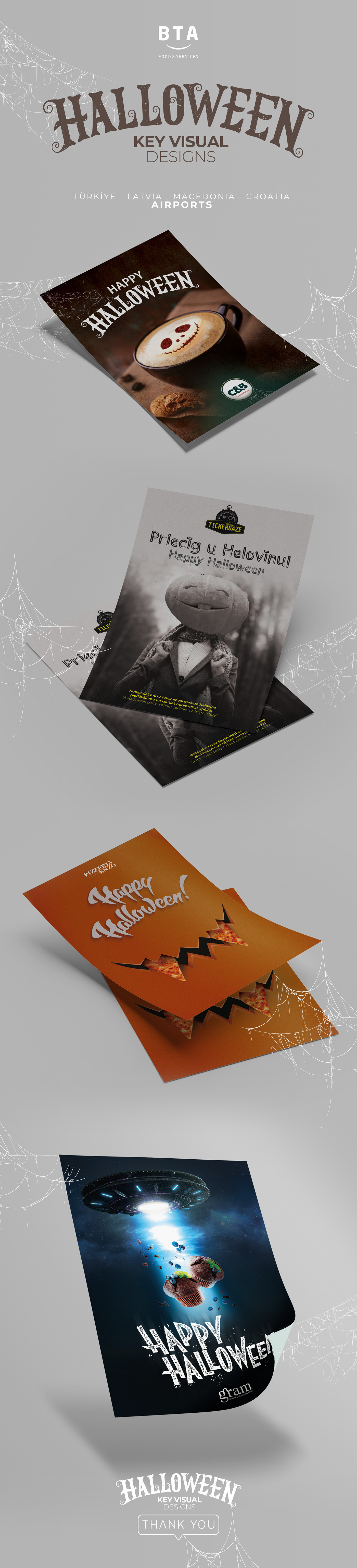 key visual art direction  brand identity Graphic Designer Halloween pumpkin horror dark manipulation Digital Art 