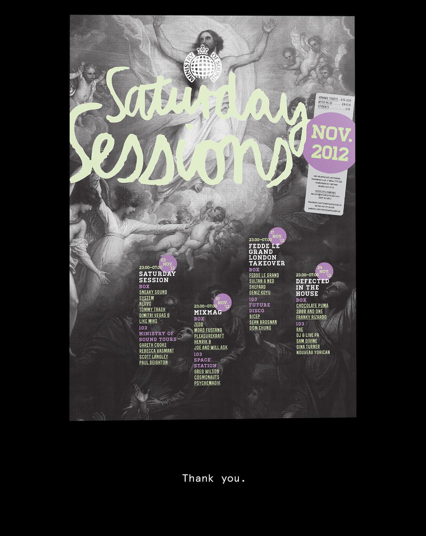 Ministry of Sound Saturday Sessions D&AD