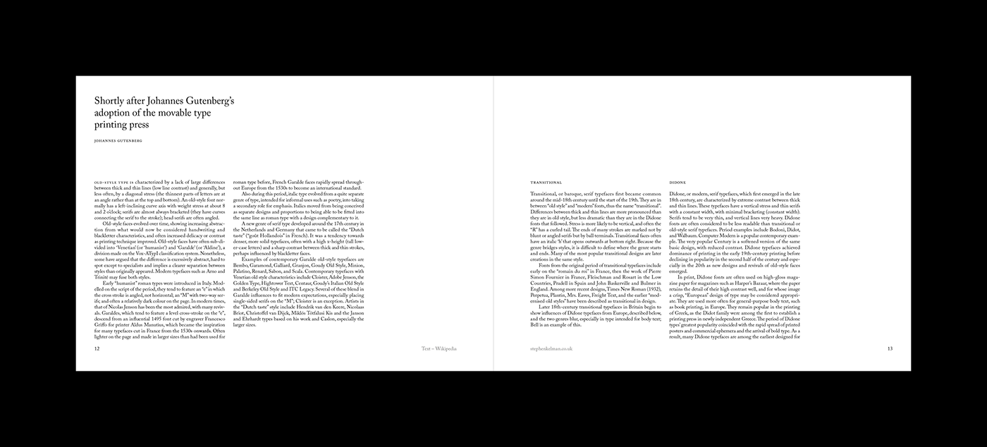 The Serif Series A4 Landscape Grid System for Adobe InDesign – larger columns 