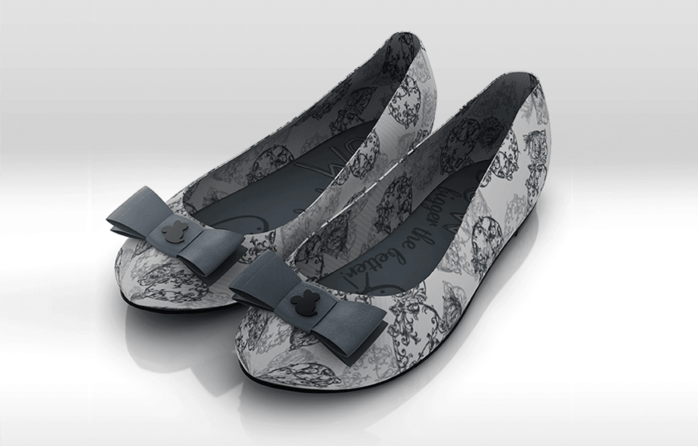 3D bolsa diseño diseño de producto disney Fashion  minnie producto Render zapatos