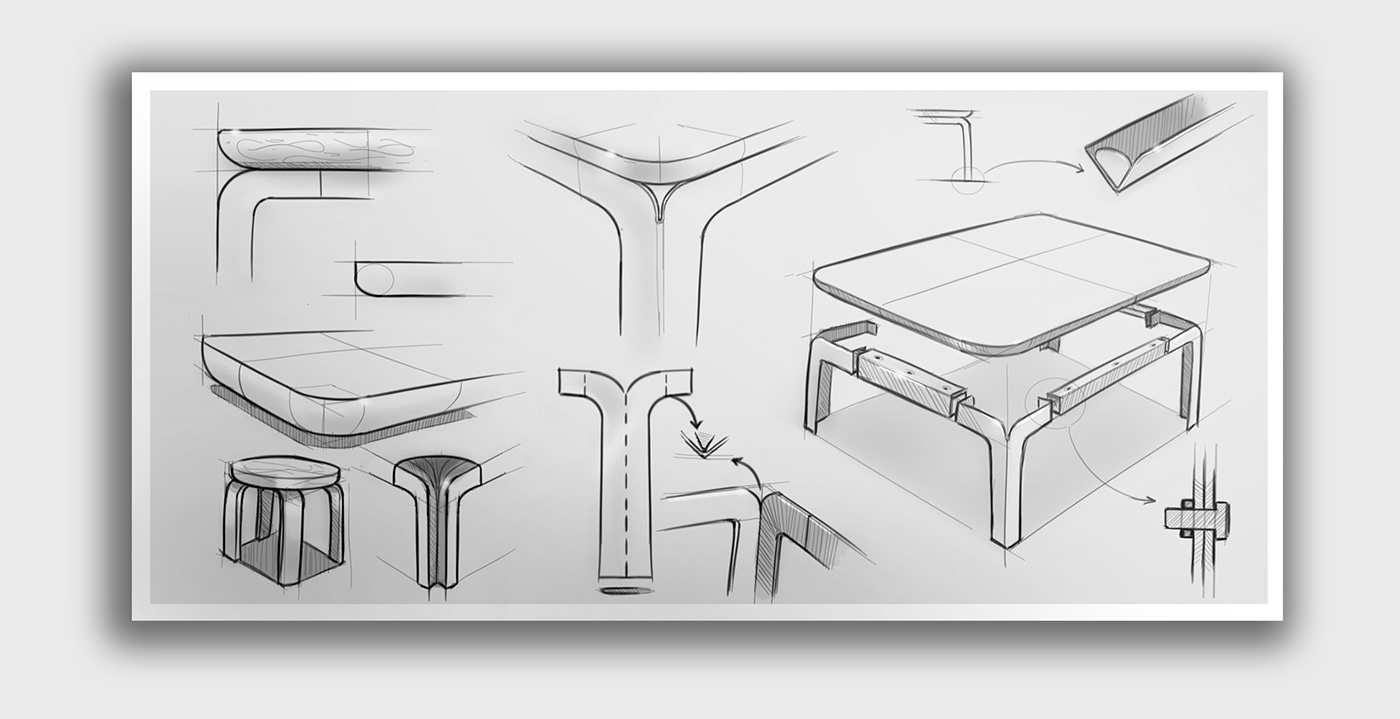furniture industrial product table tables Interior wood minimal minimalistic metal