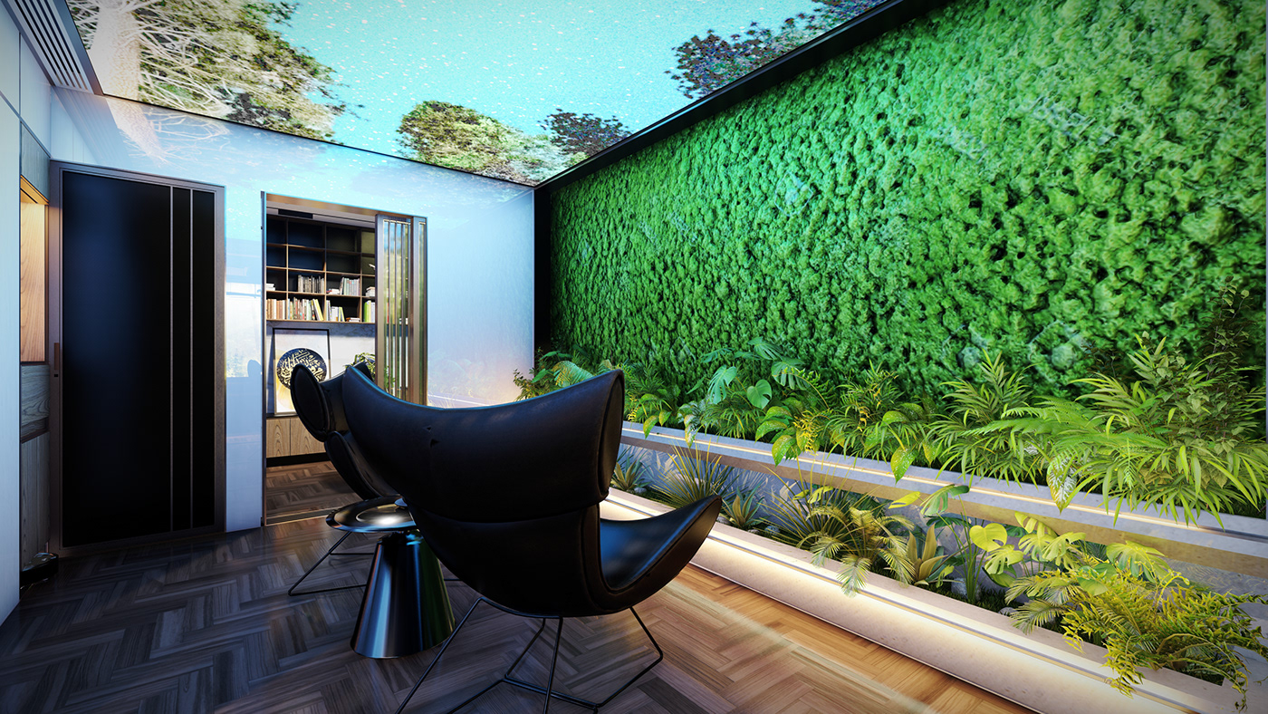 3D animation  architecture healing space Interior interior design  visualization walkthrough