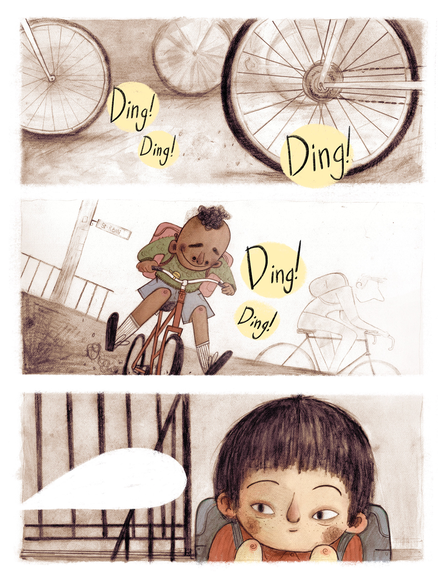 Bicycle kidlit children's illustration Picture book artwork