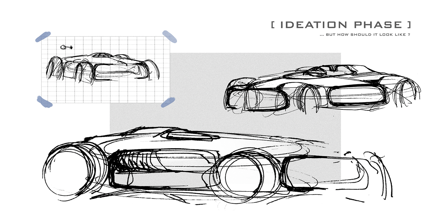 3D Automotive design blender concept car exterior modern rendering sketch transportation visualization