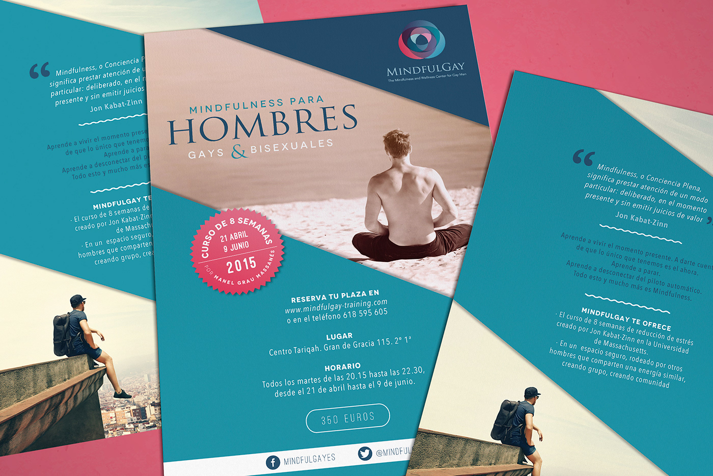 mindfulness flyer design editorial color