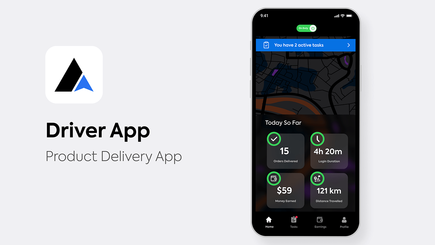 Driver app ecommerce app food delivery app ui design UI/UX grocery delivery app