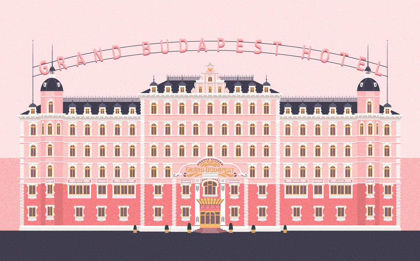 일러스트 일러스트레이션 그랜드부다페스트호텔 ILLUSTRATION  hotel Drawing  푸르름 포트폴리오 the grand budapest Illustrator