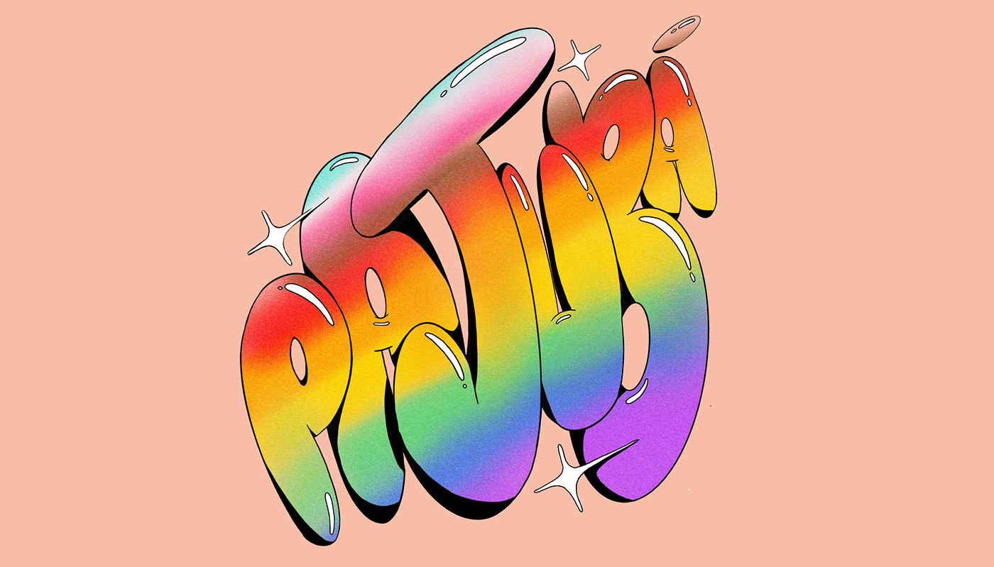 lettering tipography letters queer type poster LGBT