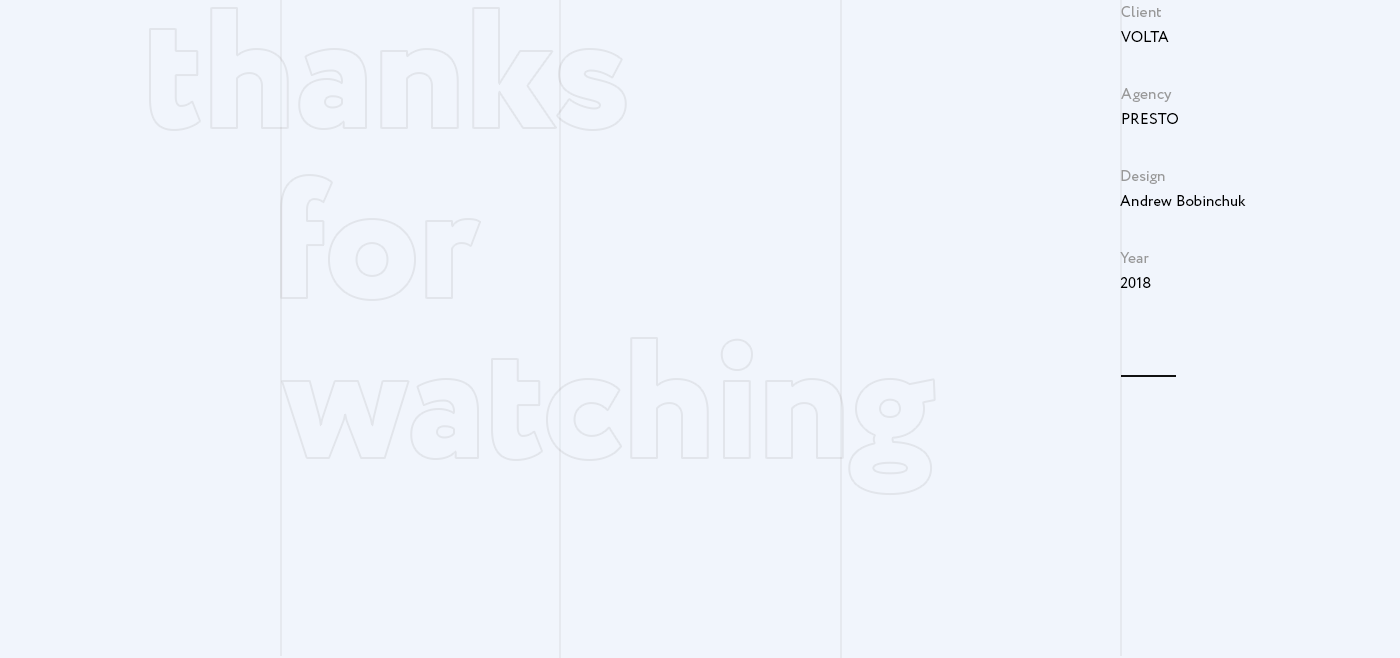 Веб UI ux простий анімація взаємодія типографія відео синій grid