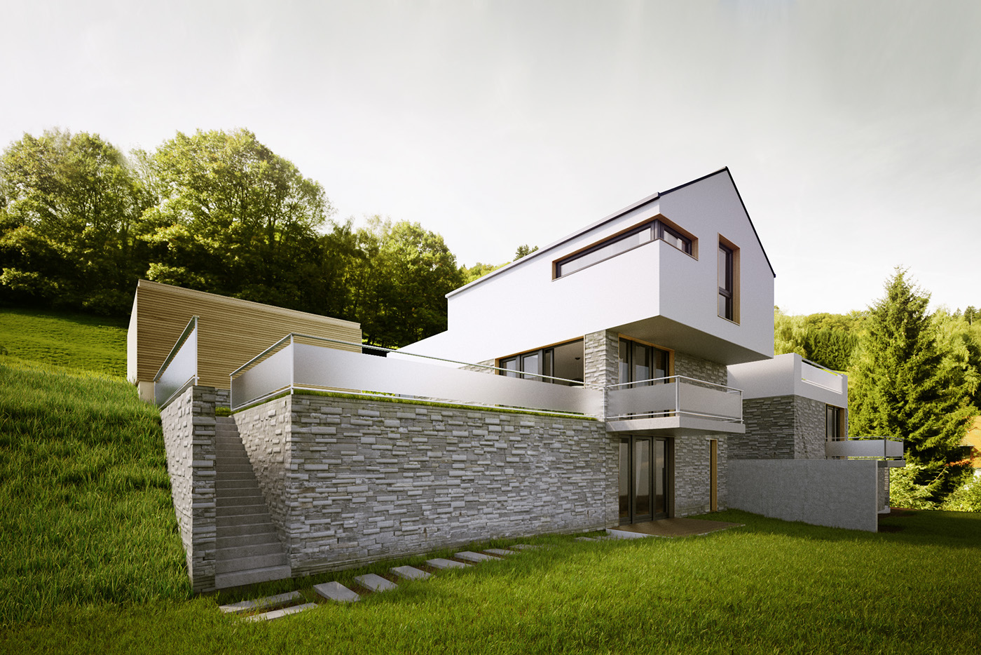 house Residence architecture Digital Art  design