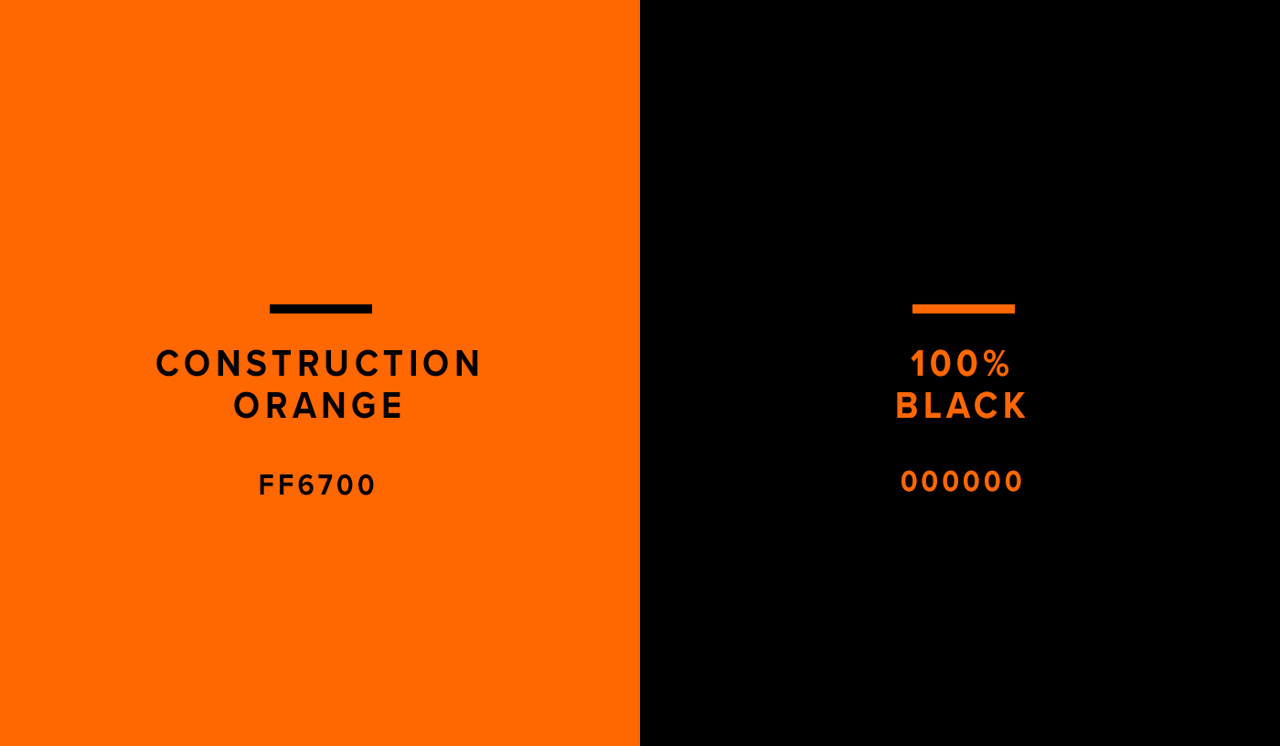 logo construction orange black identity concept Icon