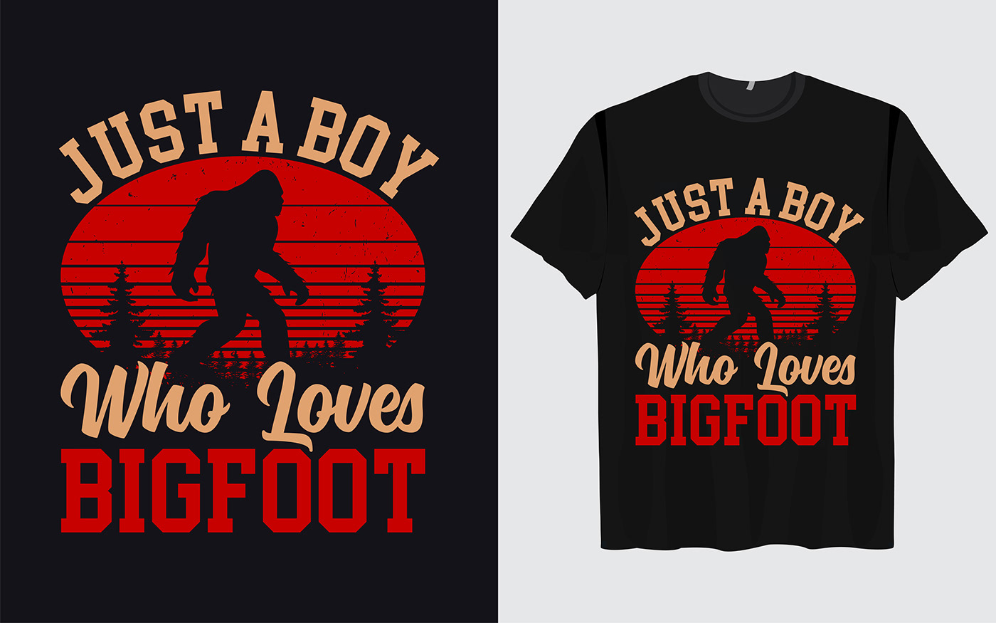 design Bigfoot sasquatch monster vector vintage t-shirt bundle hiking t-shirt bigfoot t-shirt design t-shrt