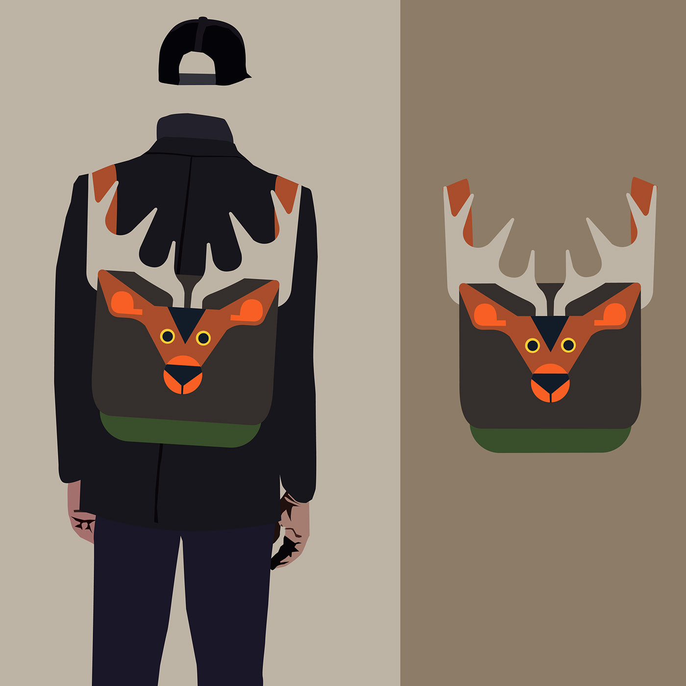 Bag design illustration