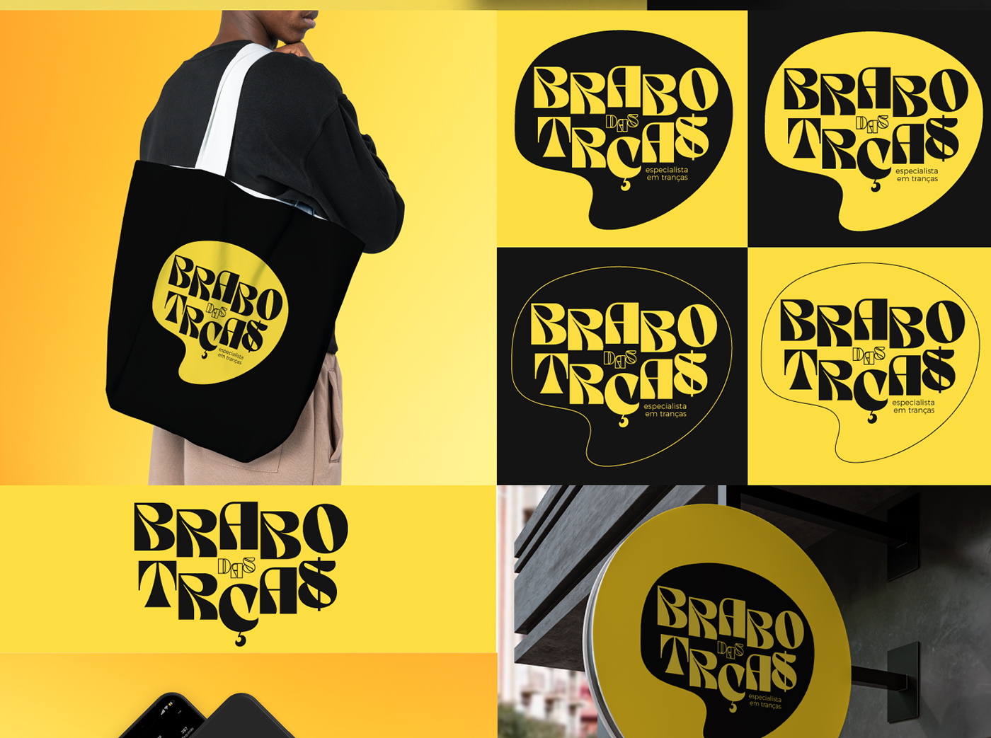 afro afrohair braids Brand Design identidade visual Logo Design Logomarca Logotipo Trancista
