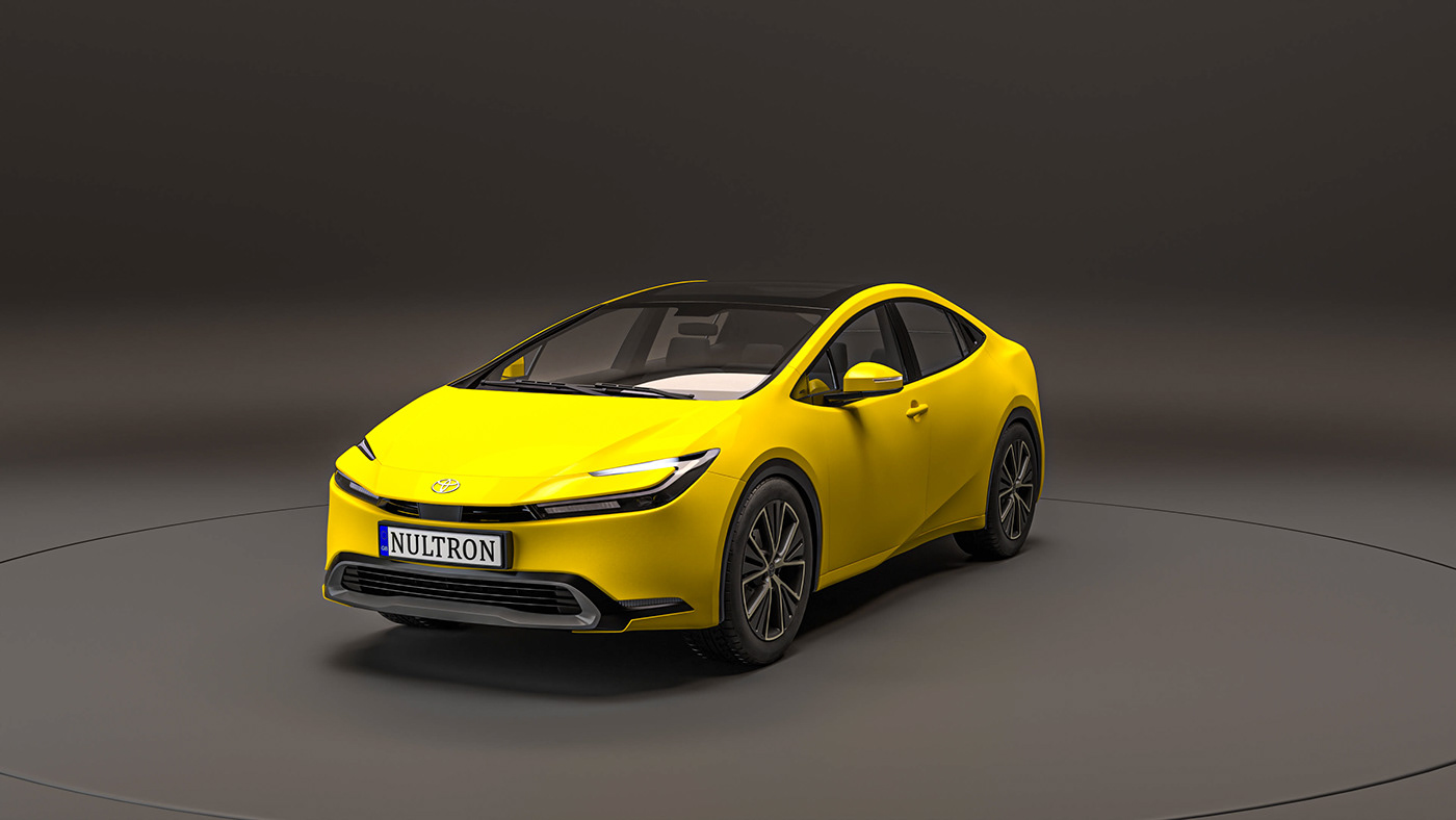 3D automotive   car electronic prius Render toyota Vehicle