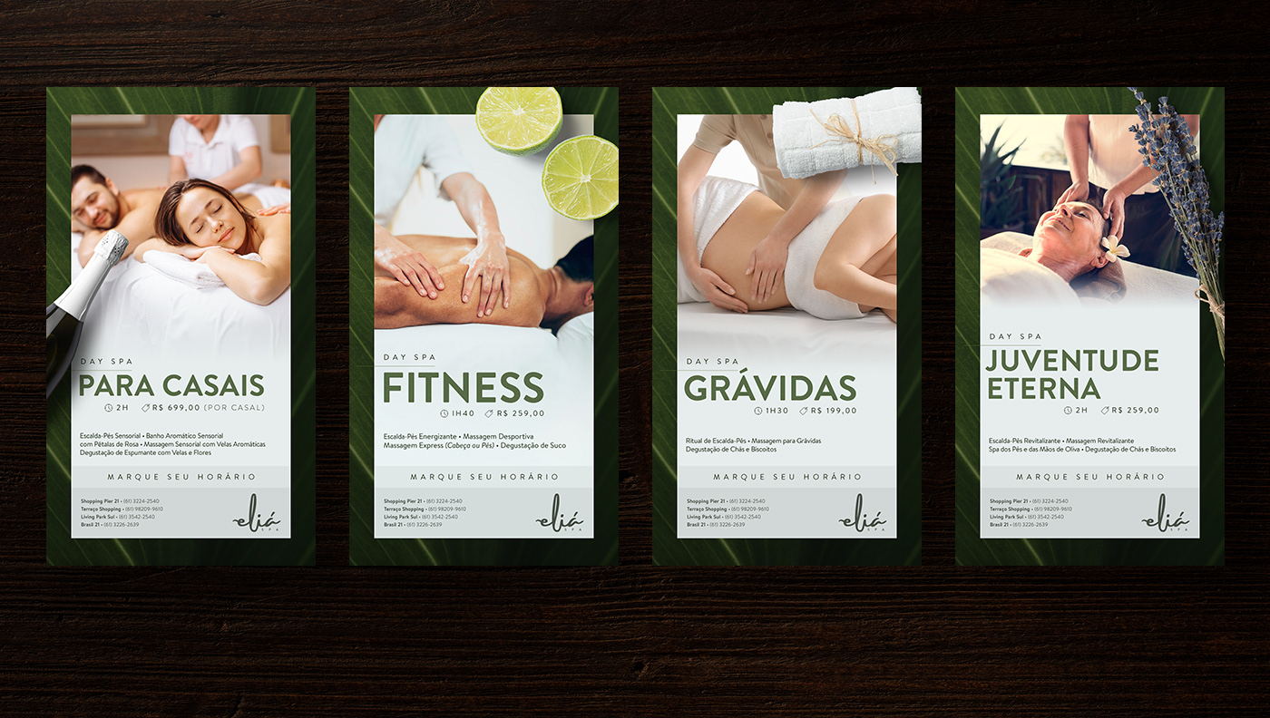 Spa branding  green natural wood oil relax texture brochure logo