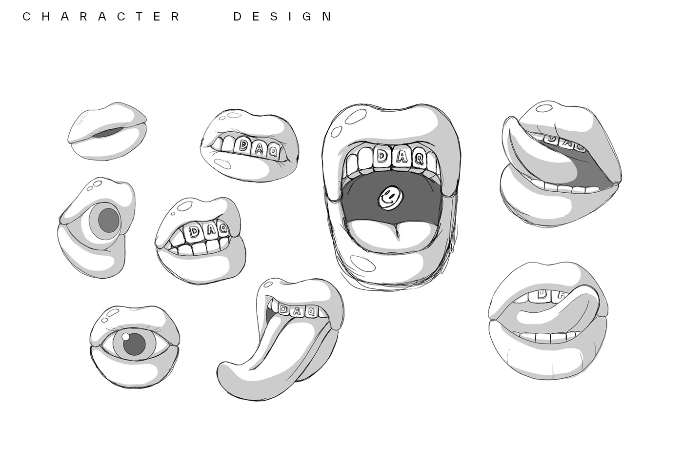 Mouth lips ILLUSTRATION  Character design  digital illustration CGI 3D animation  motion design Advertising 