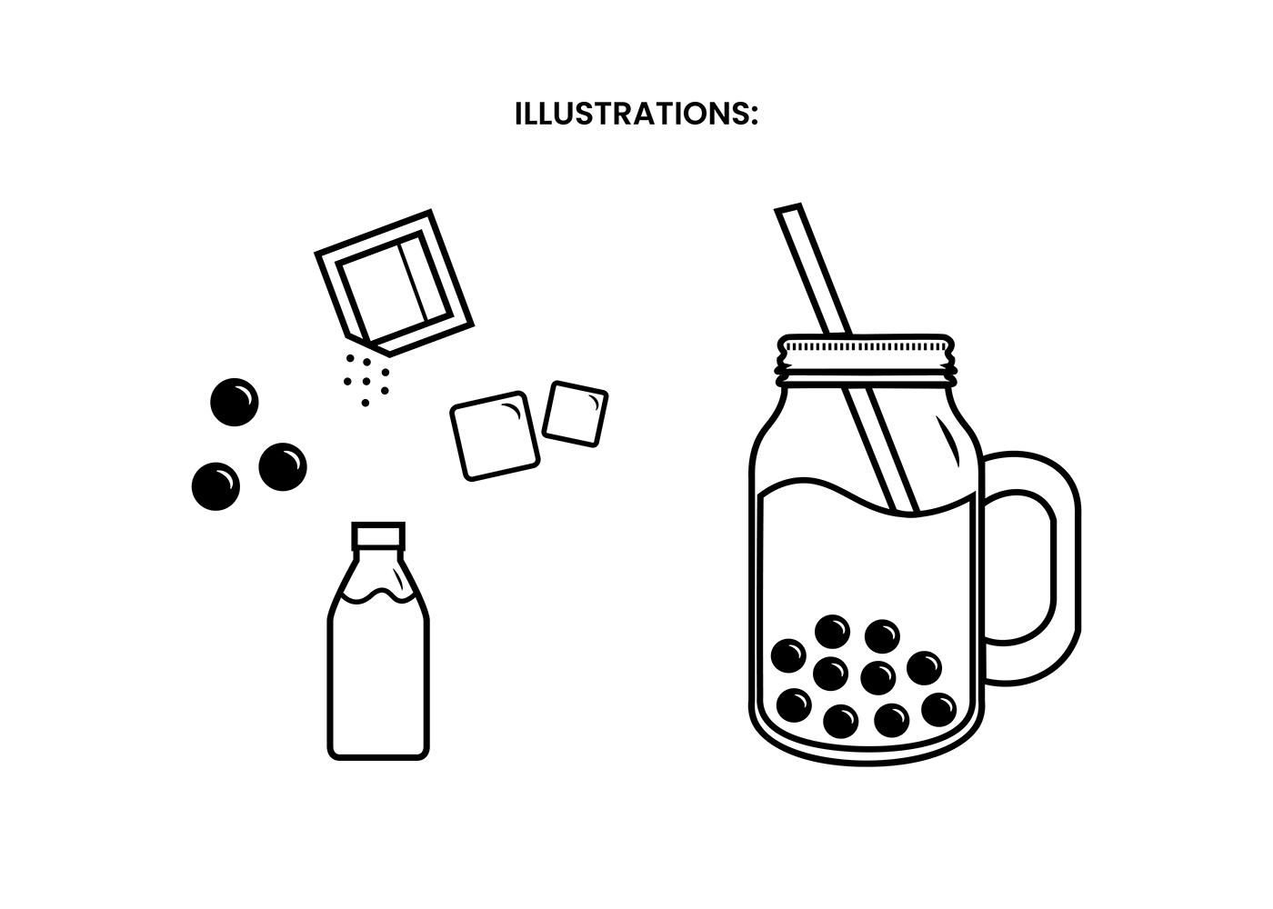 Adobe Portfolio branding  logo packaging design ILLUSTRATION  visual identity editorial design  bubble tea Food  graphic design 