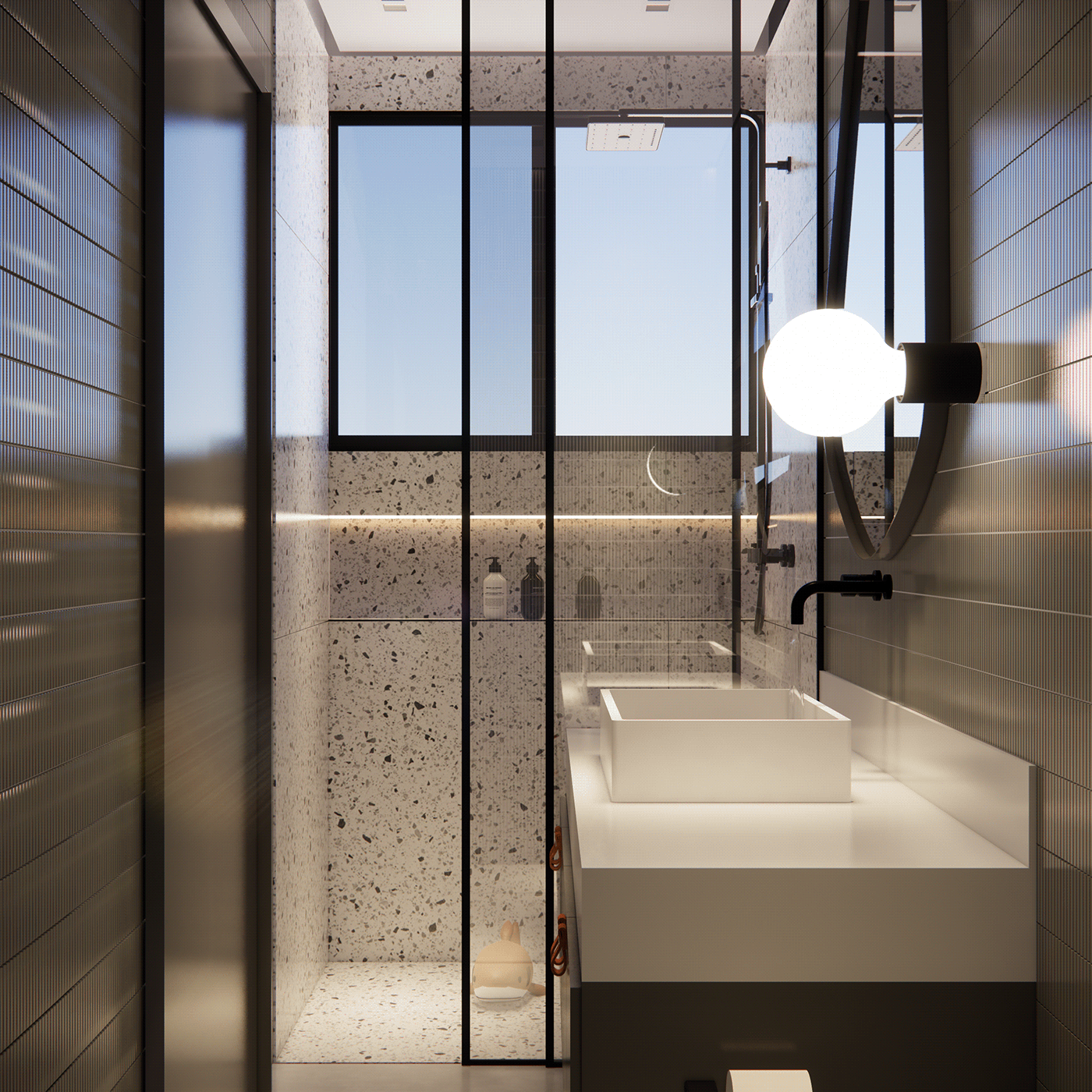 bathroom granilite Render enscape interior design  vray Enscape3D 3D banheiro infantil