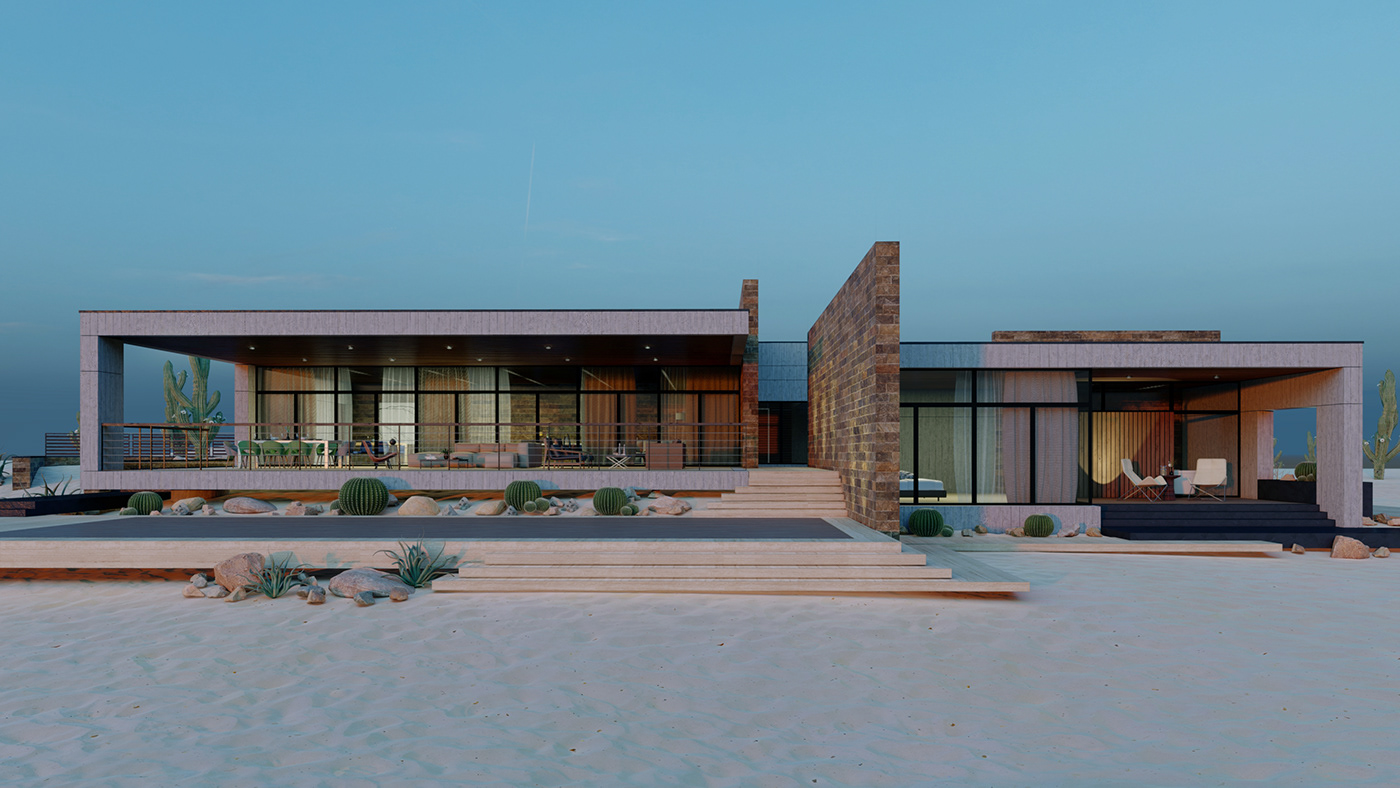 3D architect exterior Villa