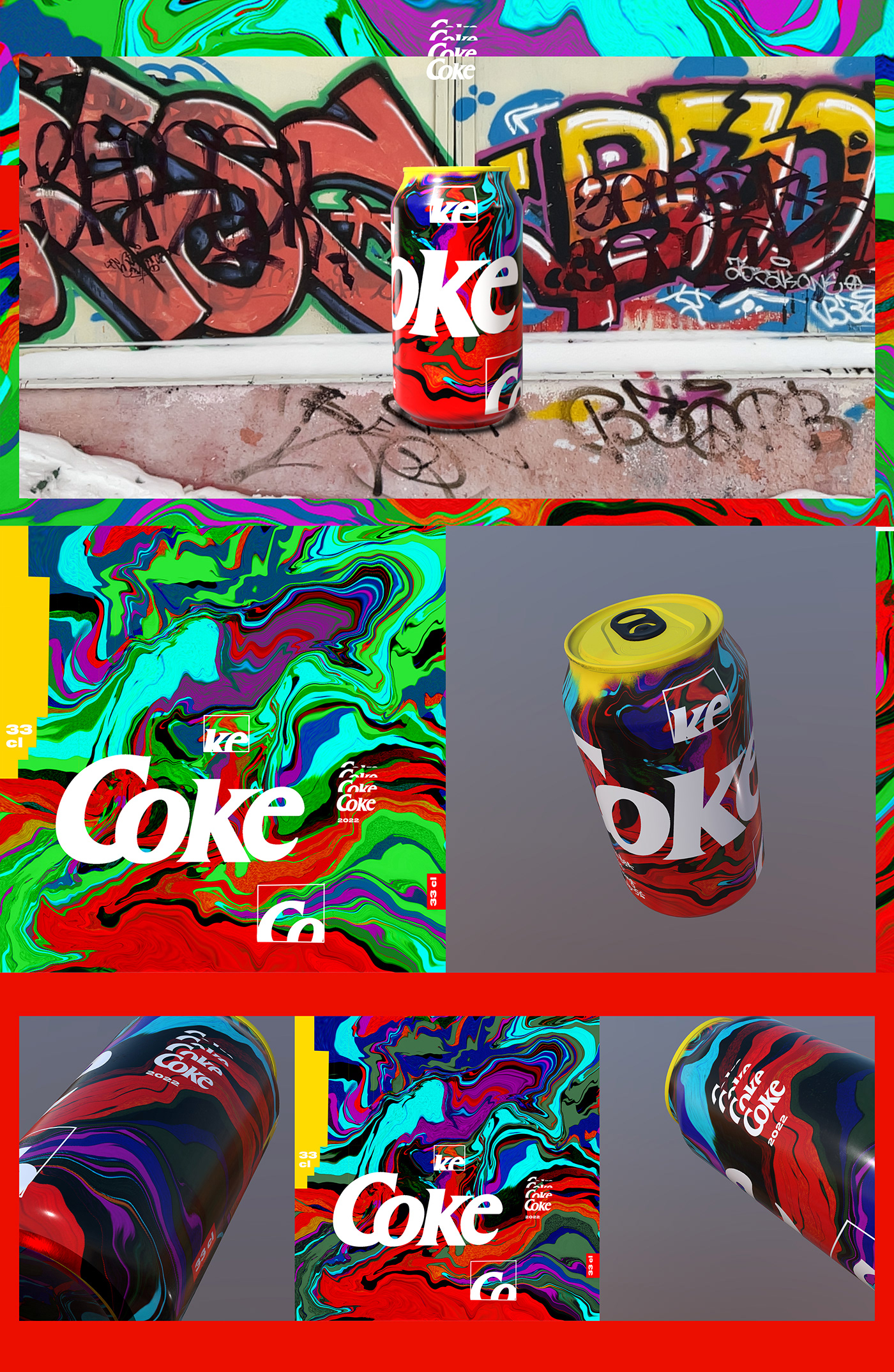 branding  cocacola Packaging coke NPC Digital Art  Brand Design Procreate Khizovets gamedev