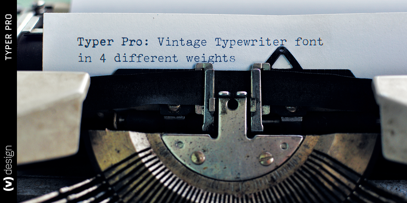 typewriter font Display legible Opentype Typeface monspaced old typer pro