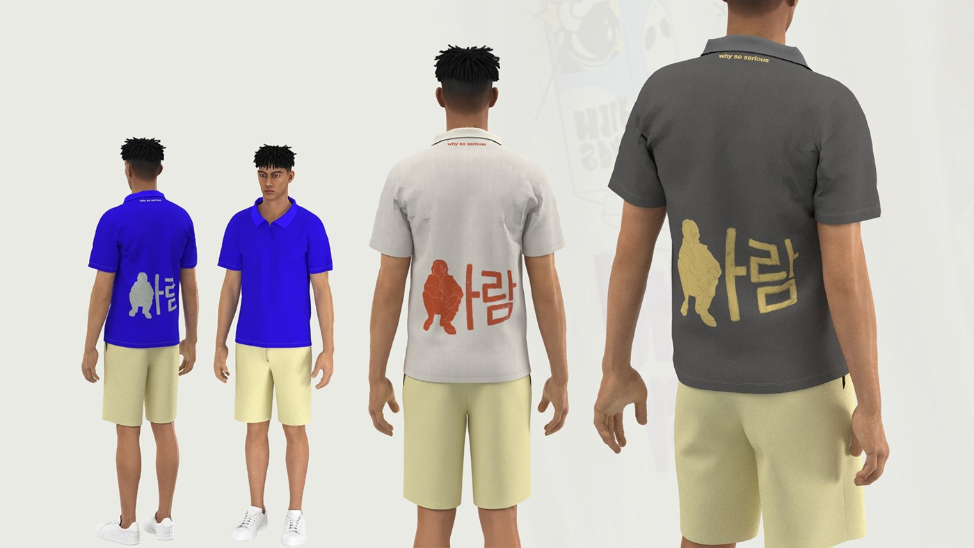 T-Shirt Design print design  Clo3d 3D Clothing digital fashion