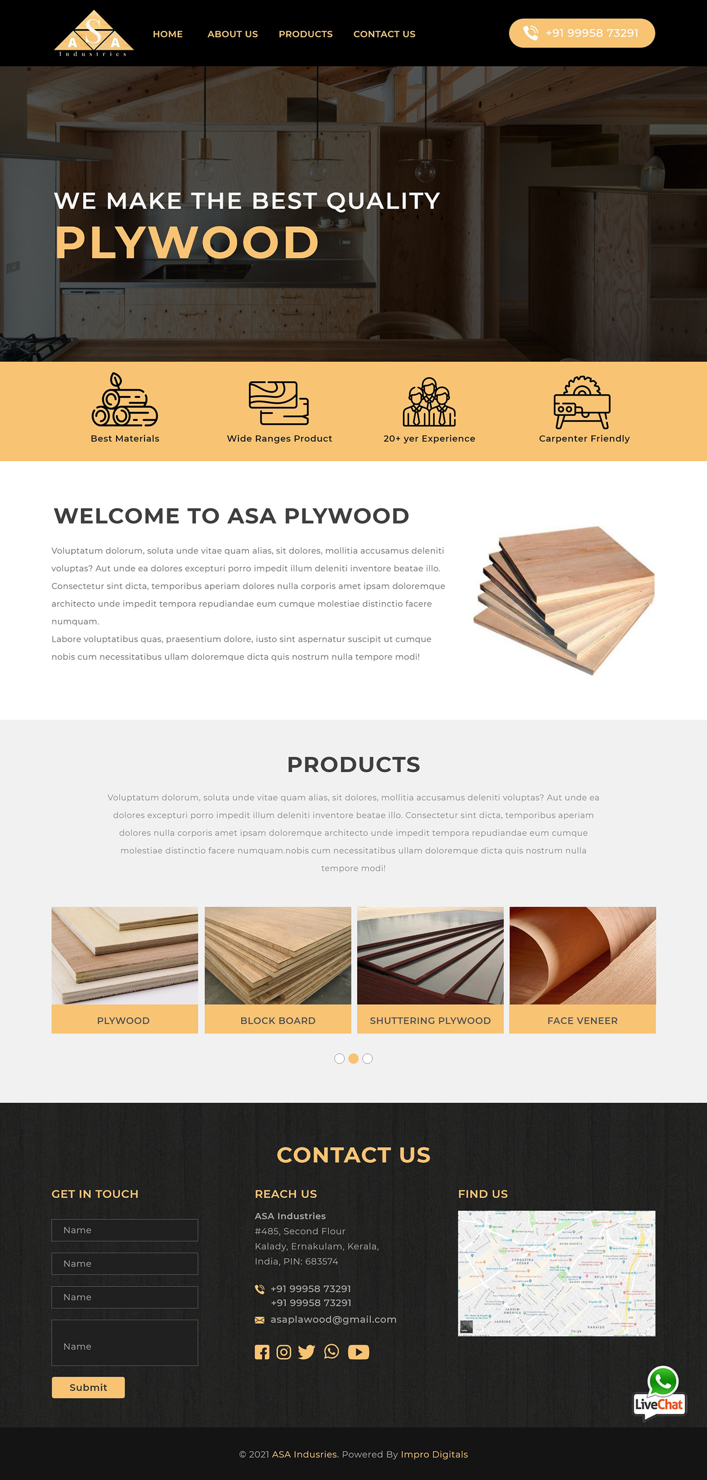 Perumbavoor Web Design Playwood Company Website