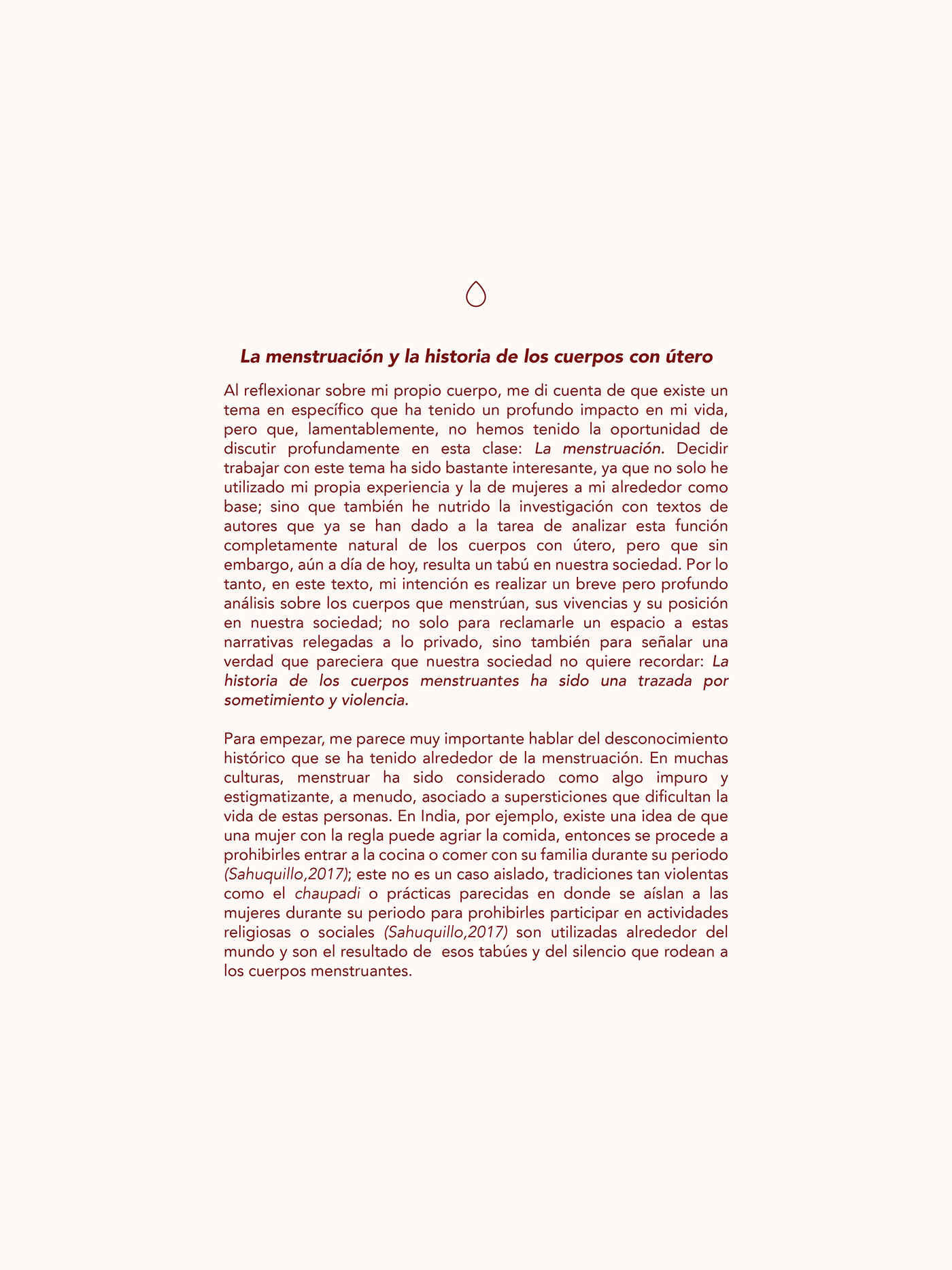 feminismo ensayo texto poster menstruation MENSTRUACIÓN feminism women female ILLUSTRATION 