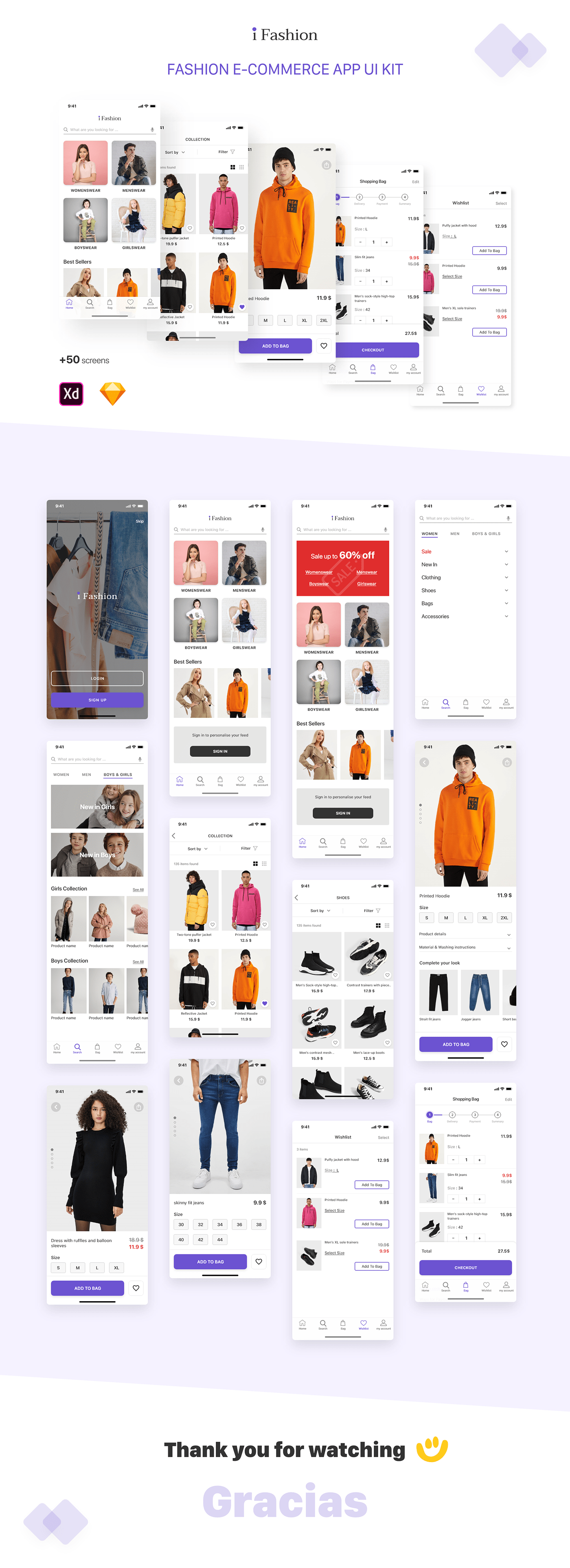 adobexd clothes Ecommerce ecommerce app Fashion  outfit UI/UX uikit ux
