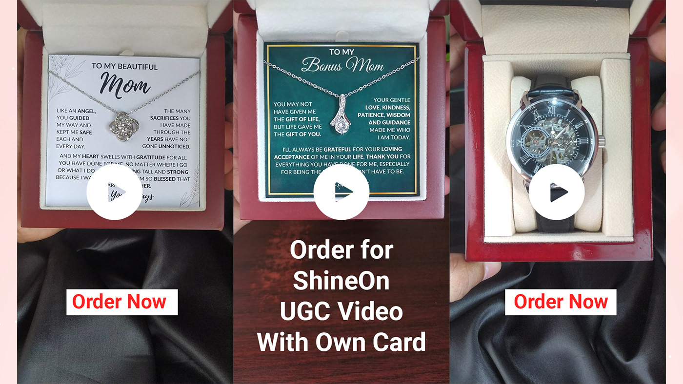 UGC ugc video Tiktok Ads video creative Video Ads video mockup shineon jewelry Forever love necklace UGC Video For ShineOn