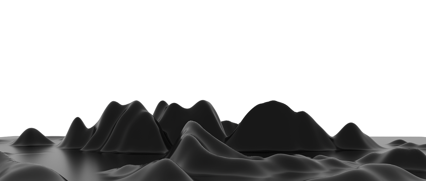 3D artwork black and white metal mountain texture