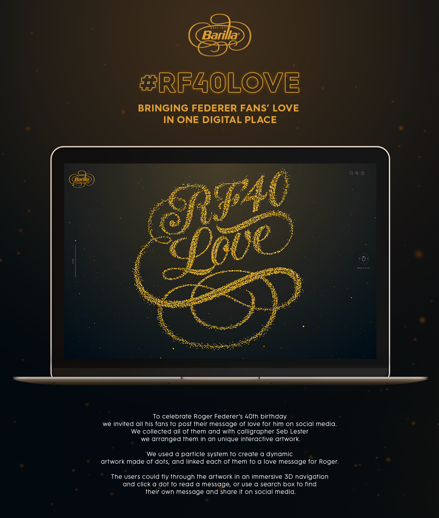 barilla Calligraphy   landing page particles threejs UI/UX user interface ux Web Design  Website
