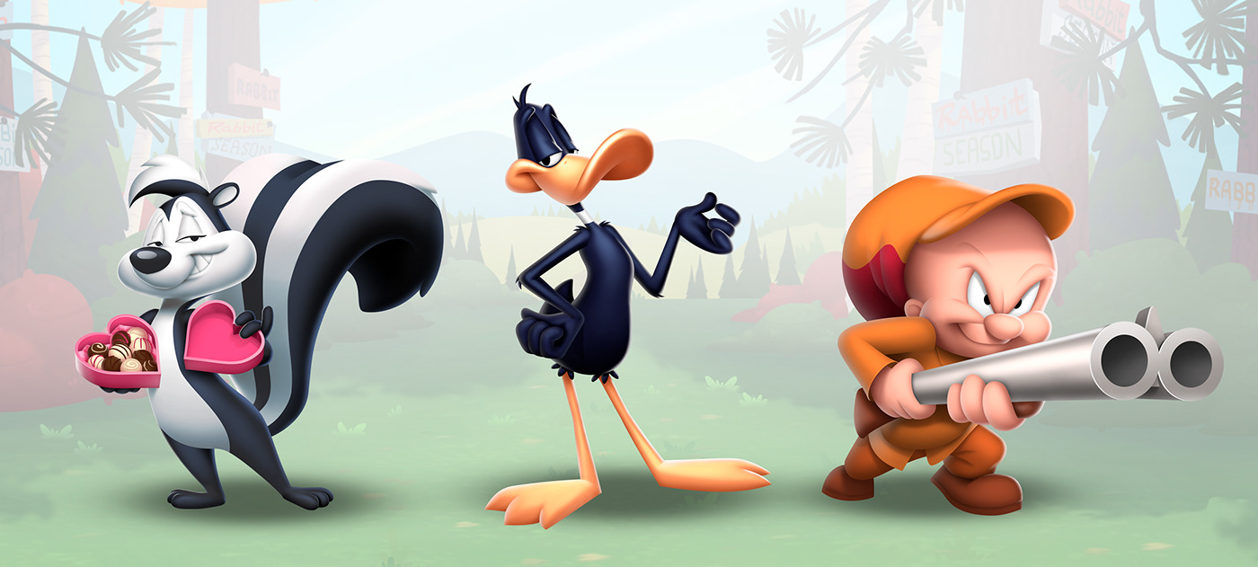 looney tunes Character design  digital painting