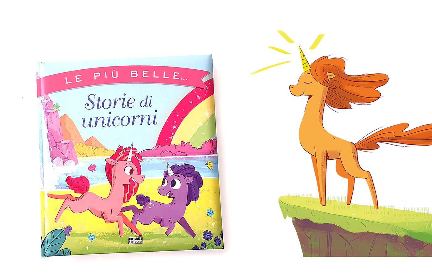 Children's book. Unicorn stories