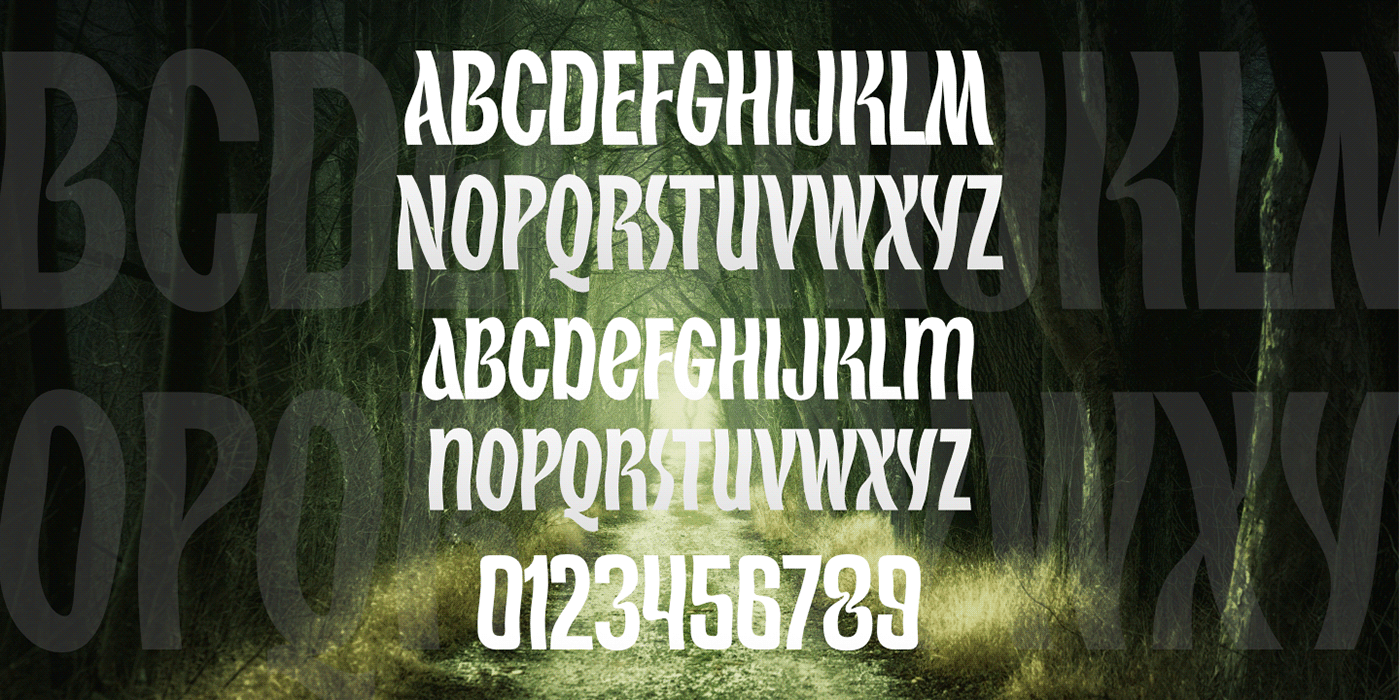 sans serif font typography   modern avant garde wavy Nature beauty sway meander