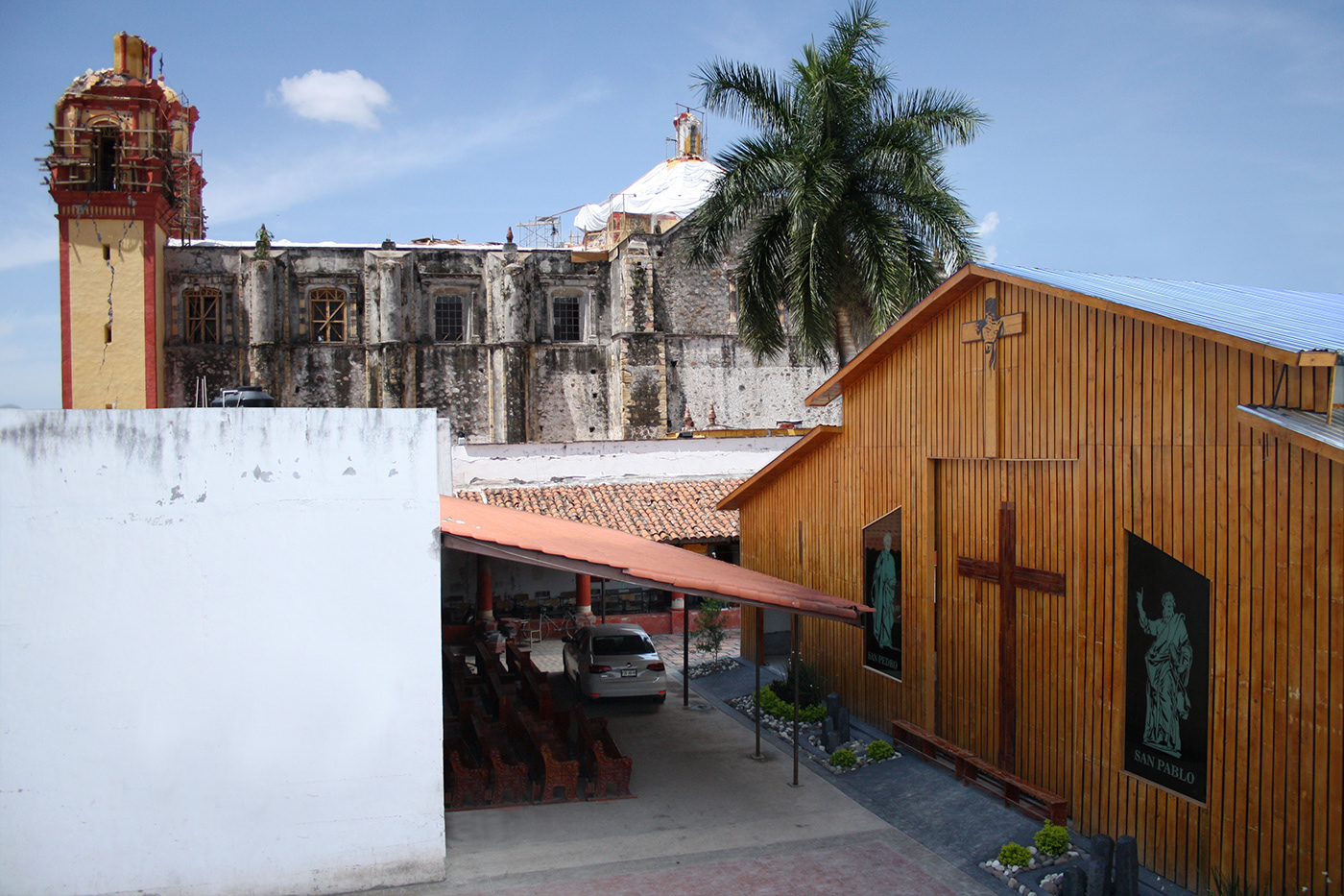 chapel reconstruction earthquake volunteer mexico Tepalcingo