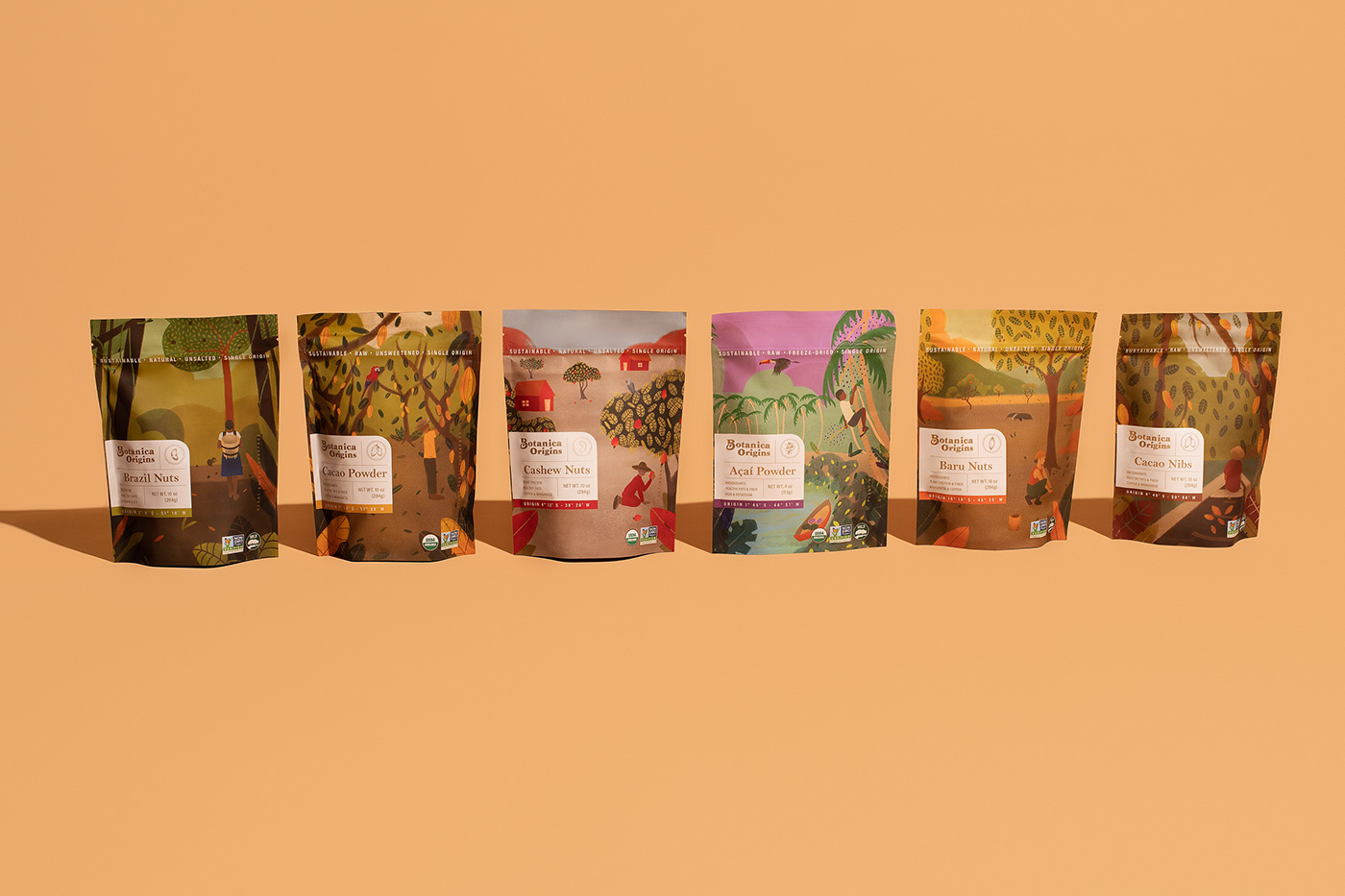 branding  design gráfico embalagem ilustracion Nature packing Pouch Design  Pouch Packaging