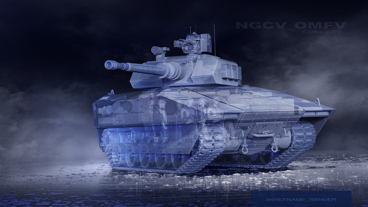 army army concept concept defense future tank keyshot ngcv OMFV Autonomous Virtual experimentation