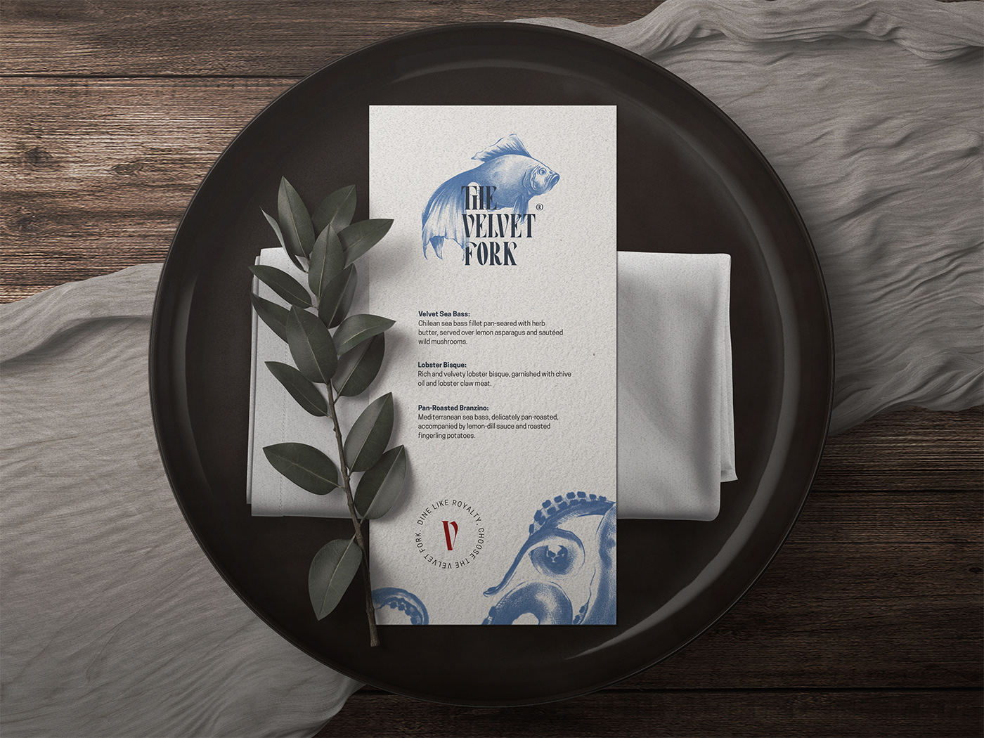 graphic design  ILLUSTRATION  restaurant menu design sea food Drawing  Mockup composition identity Identity Design