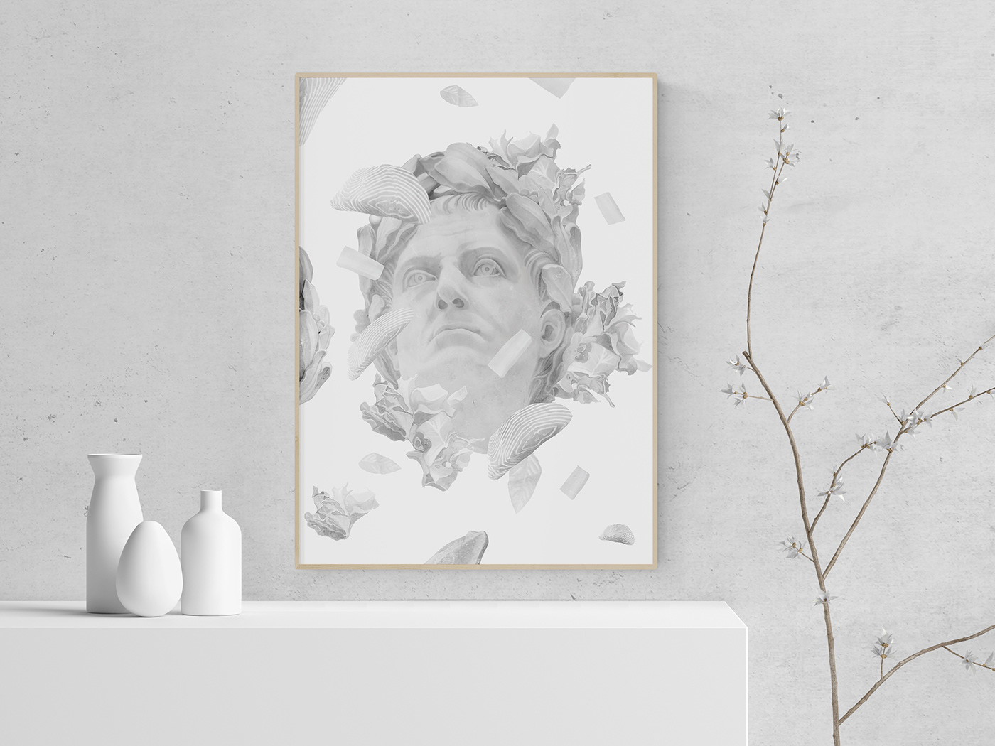 menu bianco restaurant restaurante osteria Marble featured manonegra editorial design ILLUSTRATION  digitalpainting sculpture