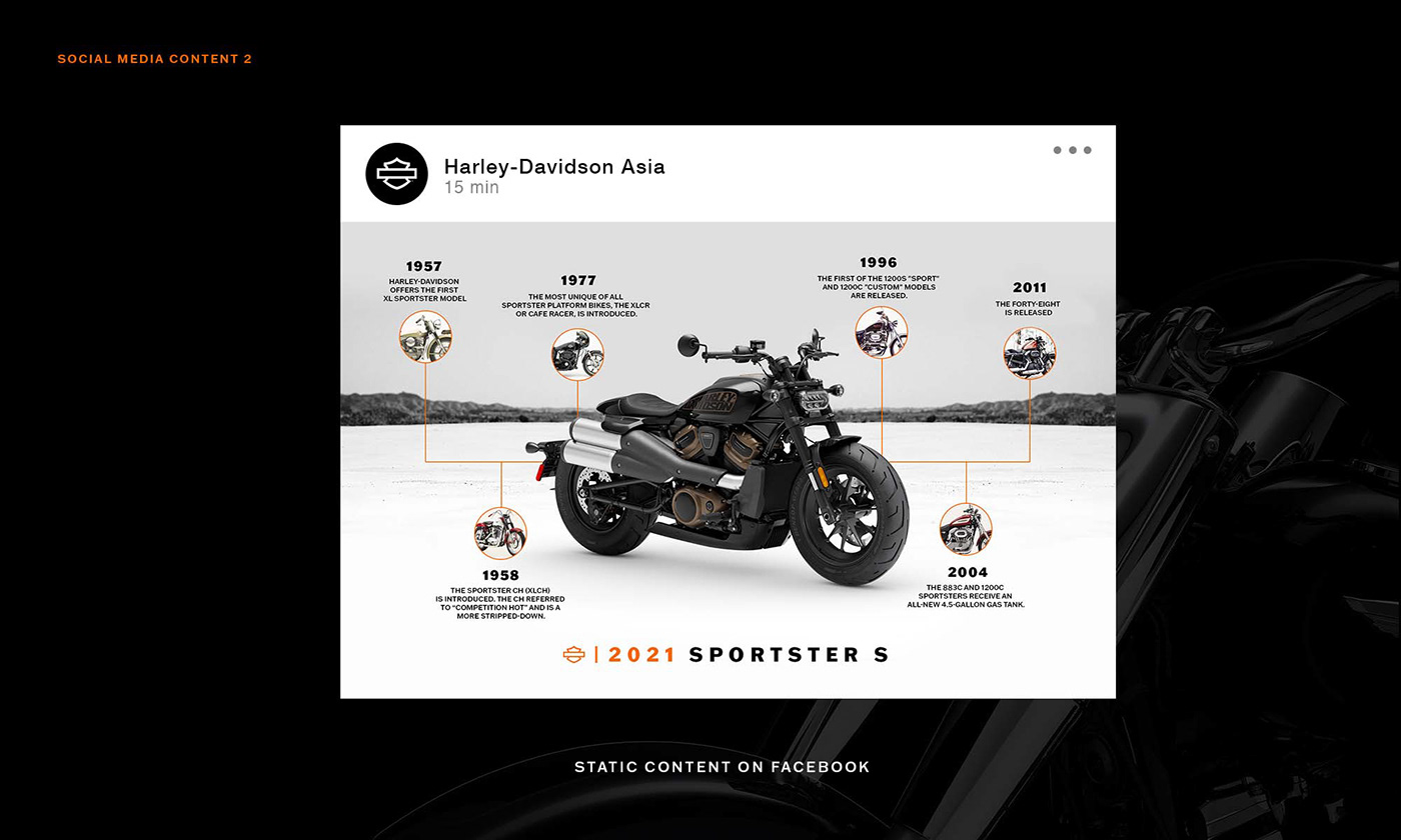 Bike branding  Davidson design Digital Advertising H-D harley motorcycle social content social media