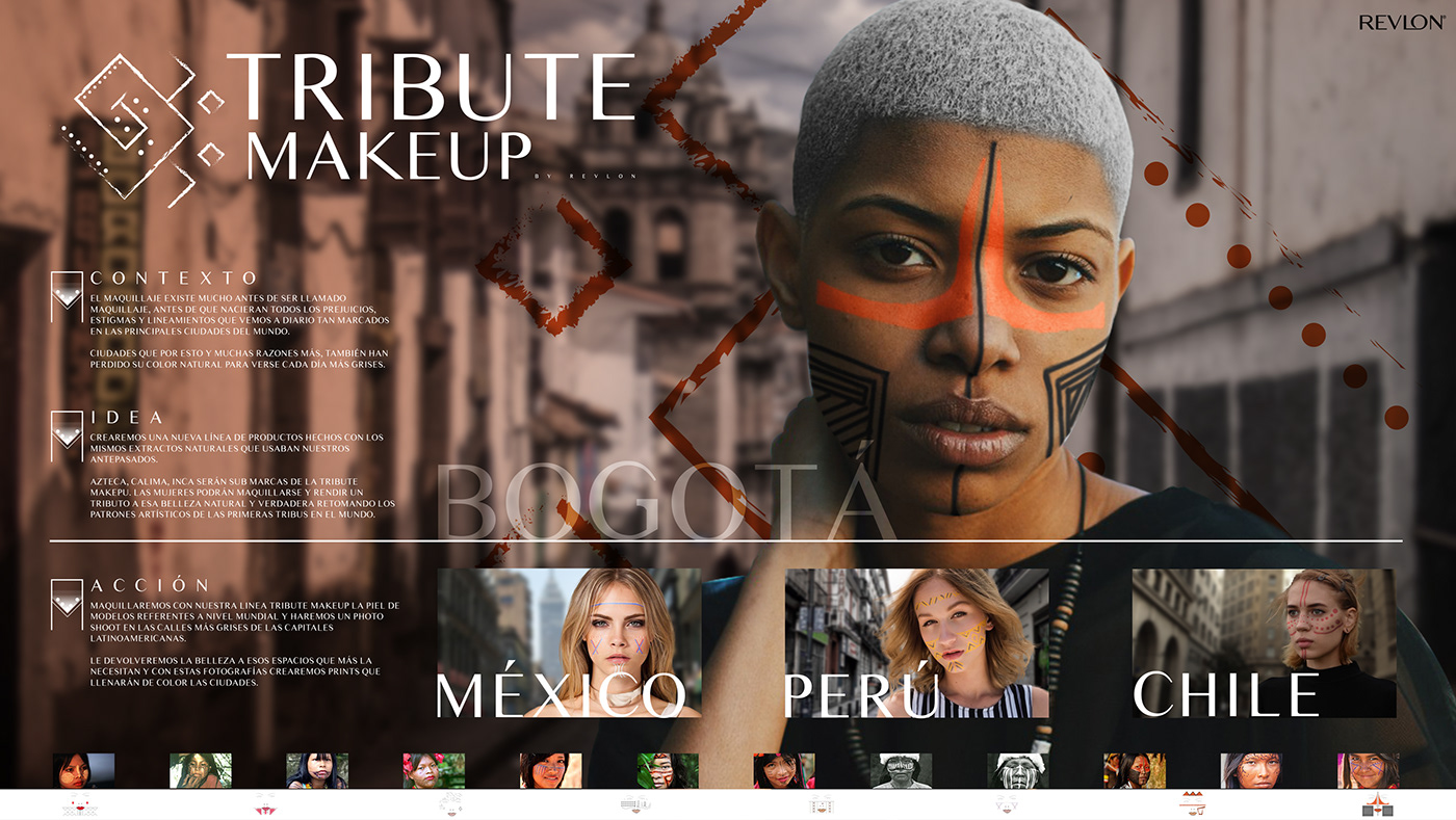 Revlon Board print ad makeup Tribute makeup