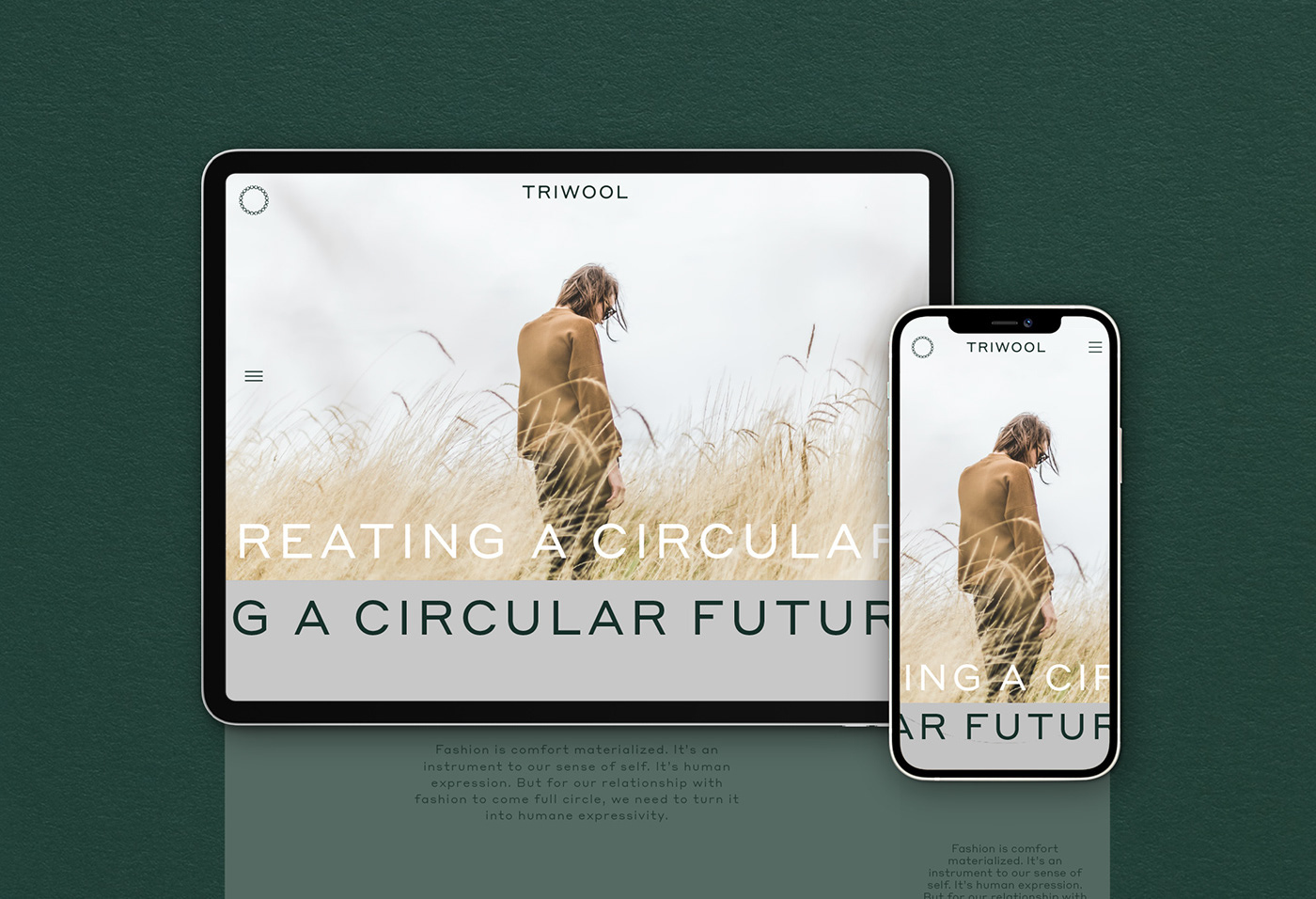 branding  circular Fashion  future identity Sustainability textile Triwool visual