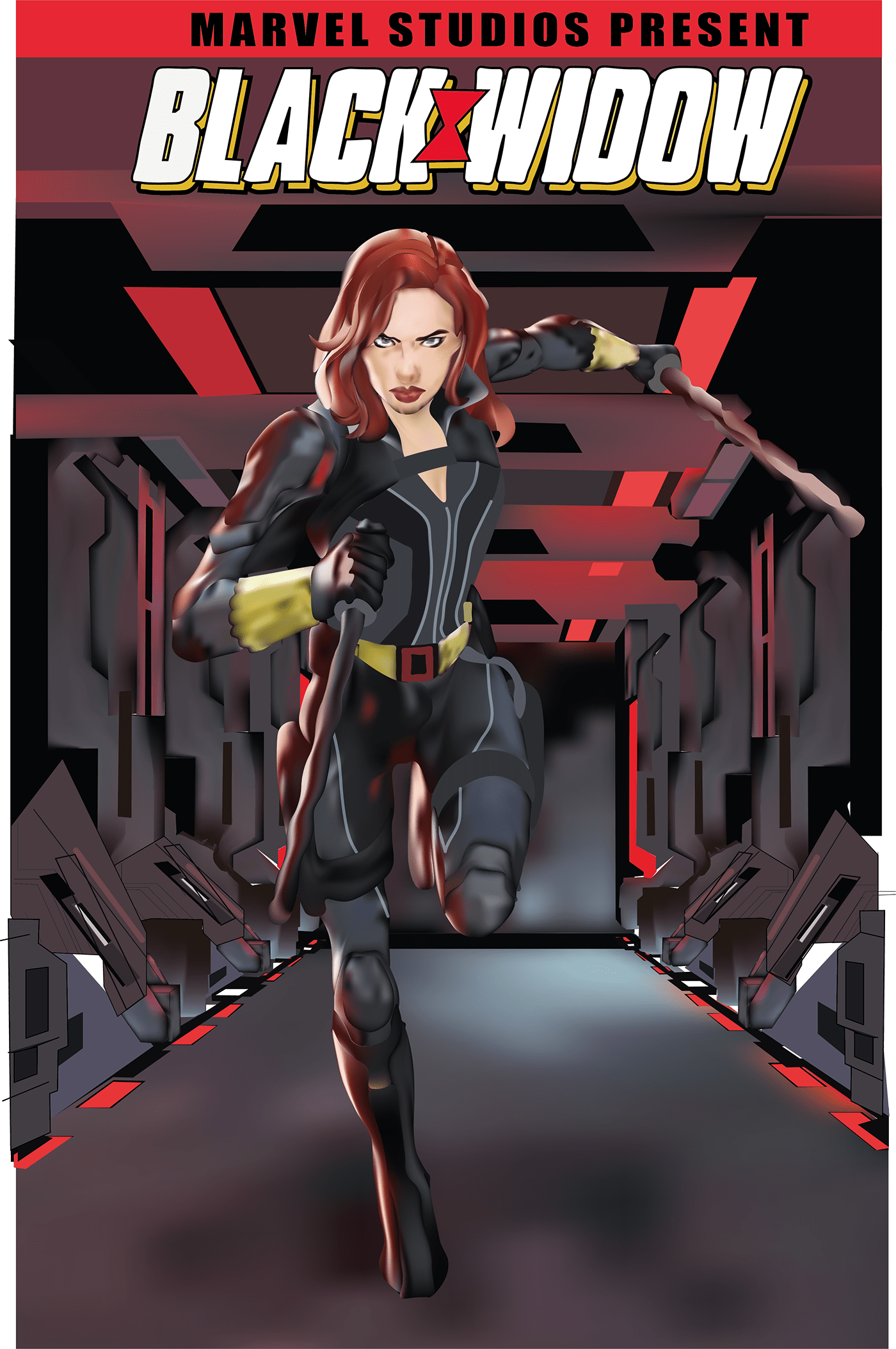 marvel comics Digital Art  black widow Avengers SuperHero
