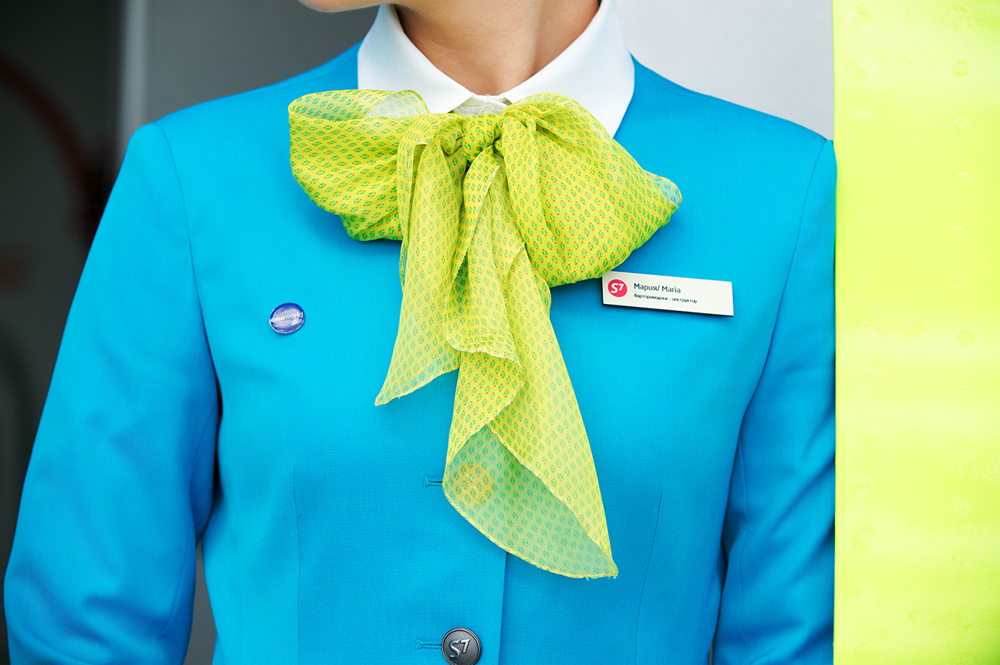 S7 plane stewardess airport airplane green SKY girl