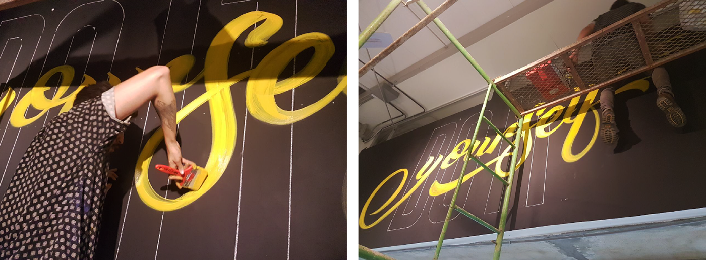 DIY do it yourself lettering Mural wall Costa Rica SAP18